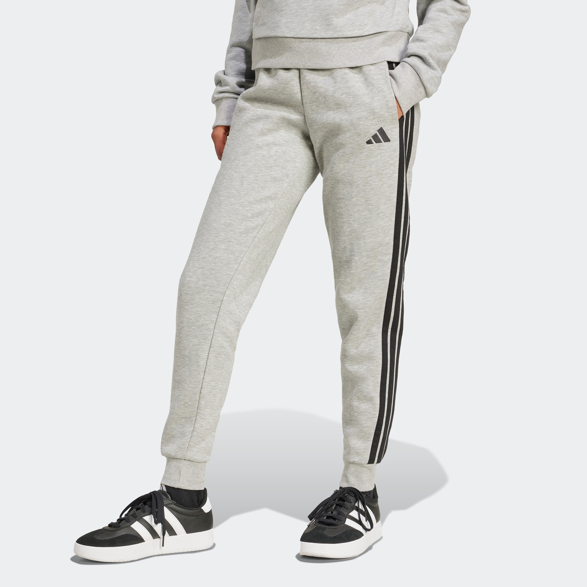 Image of adidas Sportswear Sporthose "W 3S FL SL PT" schmal geschnitten, für vielseitige Aktivitäten, aus Baumwollmix