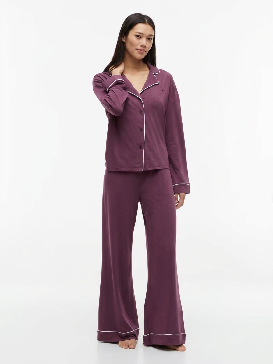 Image of Tommy Hilfiger Underwear Pyjama "LS SHIRT PANTS PJ SET" Essential Relaxed Fit