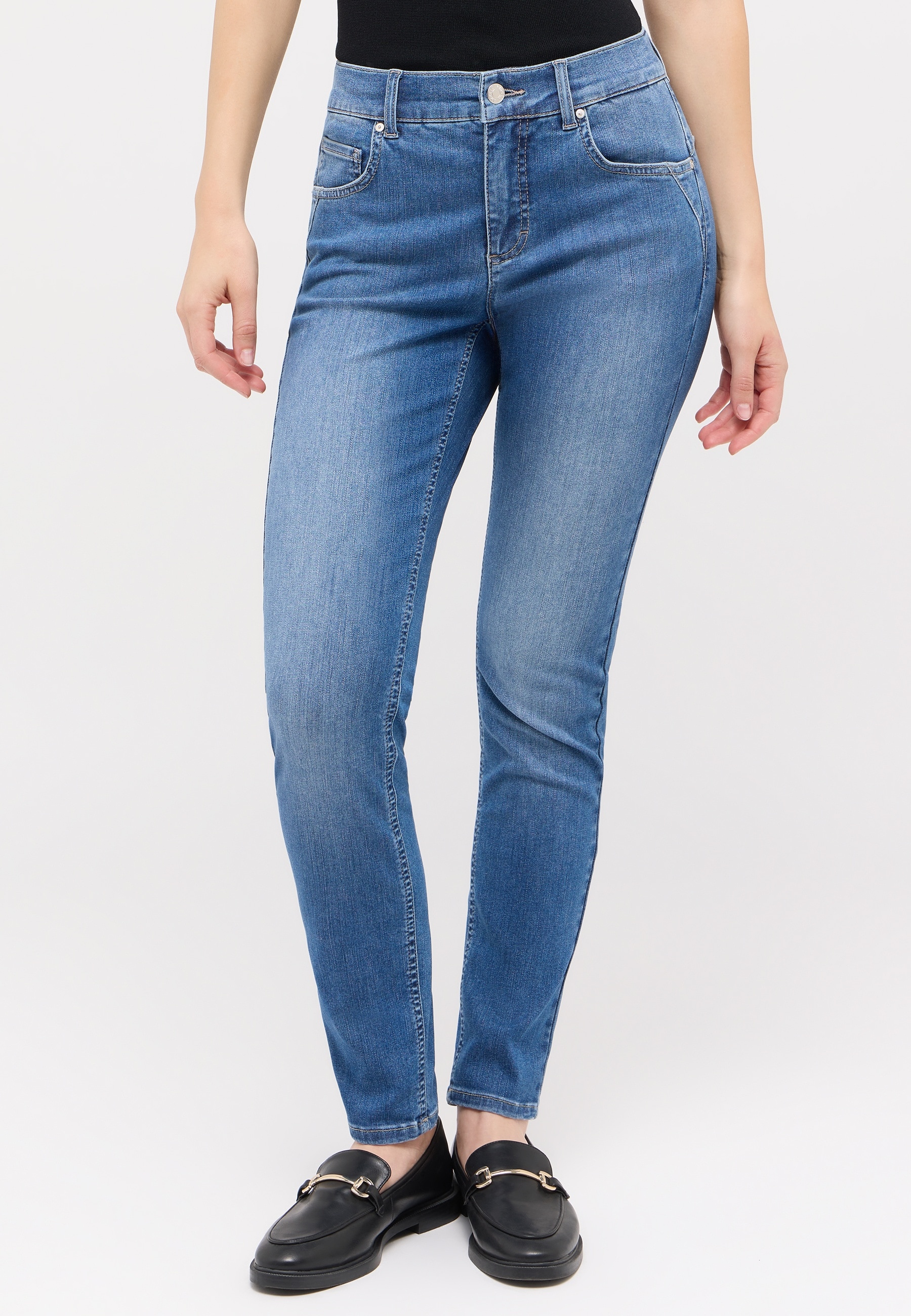 Image of ANGELS Skinny-fit-Jeans "SKINNY SHAPE" Slim fit Passform, mit Push-up Effekt, aus Baumwollmischung