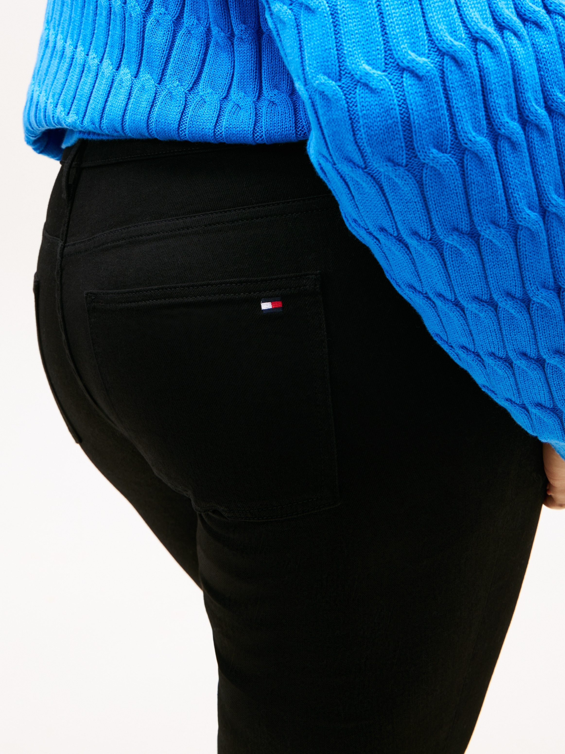 Tommy Hilfiger Curve Jeans bootcut »CRV DNM BLACK BOOTCUT RW« in grossen Grössen