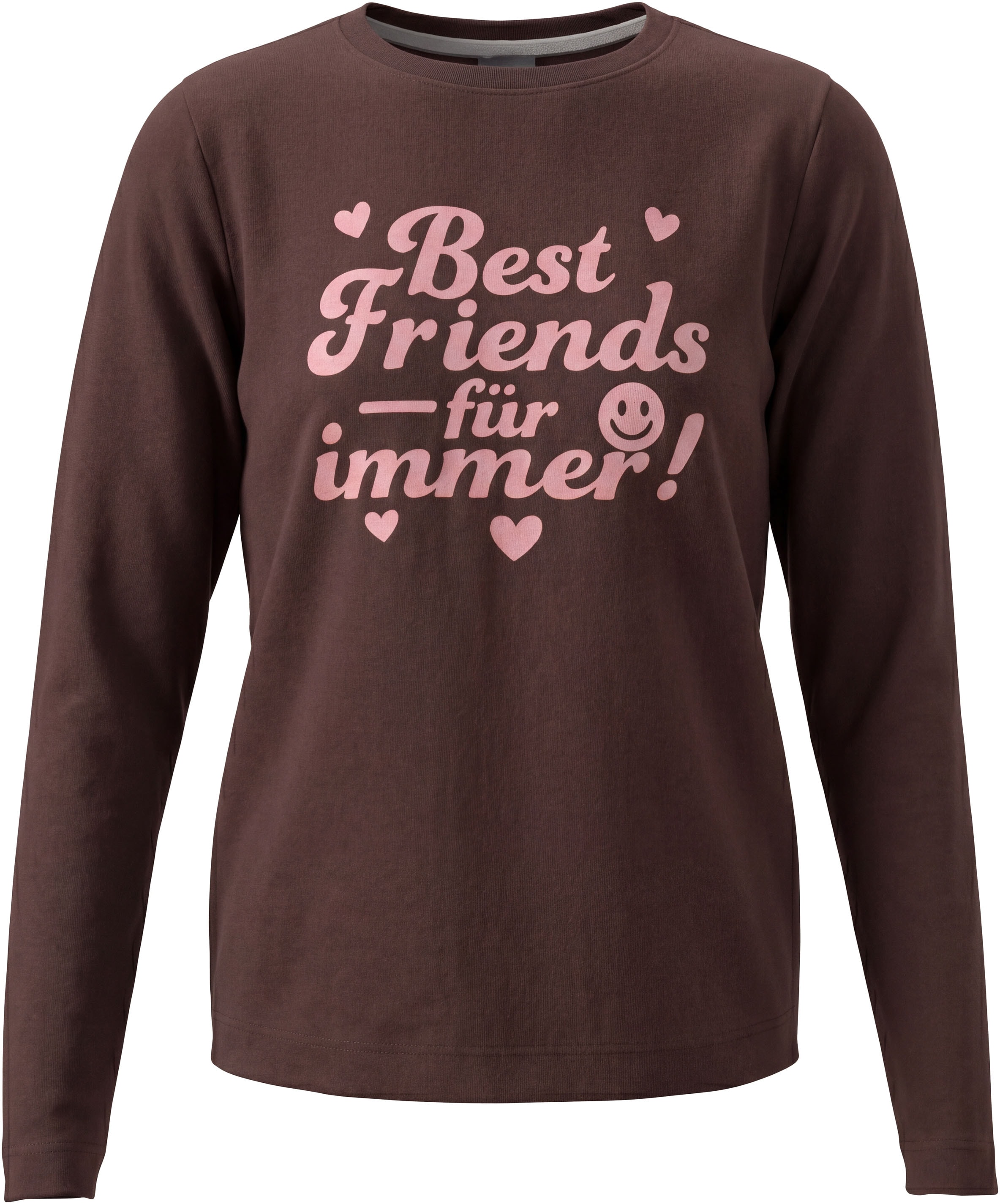 KIDSWORLD T-shirt à manches longues »Slogan Shirt: BEST FRIENDS - für immer!« T-shirt à slogans pour meilleures amies, coupe à la hauteur des hanches, style basique