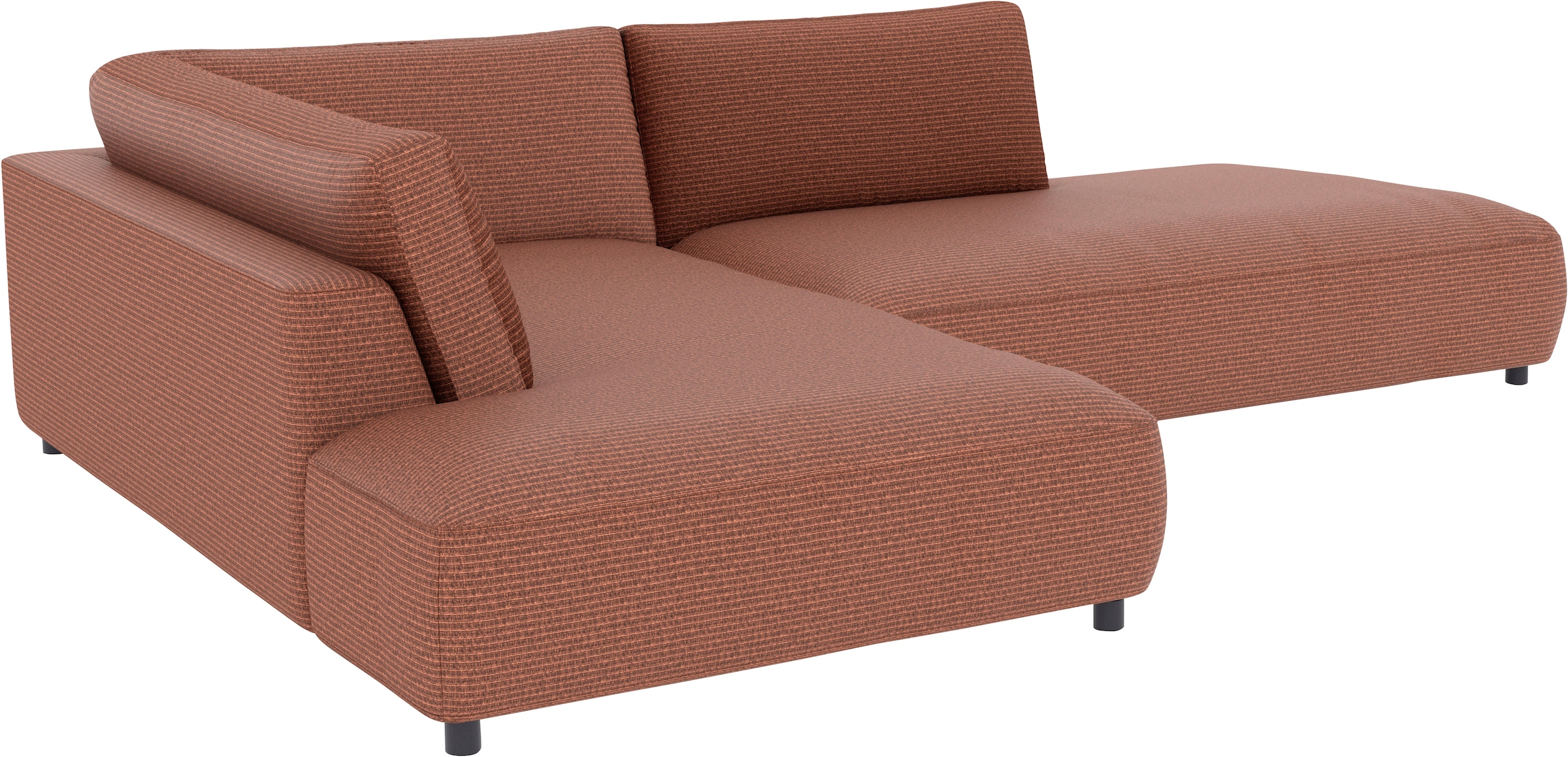 Musterring Canapé d'angle »Lucia bequem, elegant & zeitlos, elegante Sofa ohne Armlehnen« avec grand longchair, différentes couleurs, L304 x P224 cm