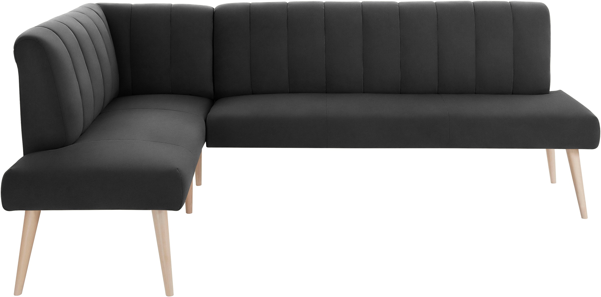 exxpo - sofa fashion Eckbank »Costa, moderne Rückensteppung, bequem und elegant, hoher Holzfuss«, hochwertig verarbeitet, Frei im Raum stellbar