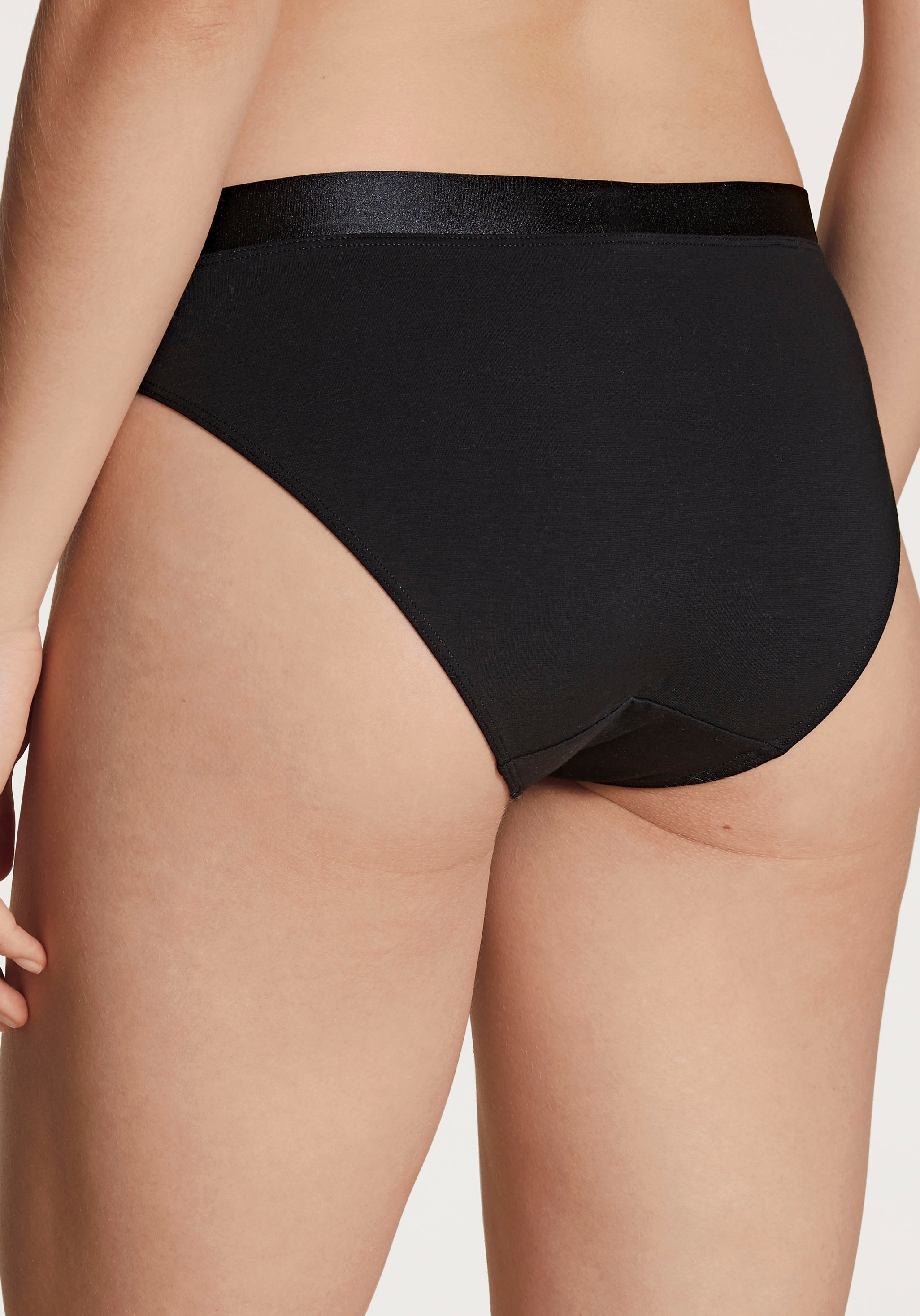 CALIDA Slip »Cate«, schimmernde Satin-Blende, femininer Look, Single Jersey, elastisch