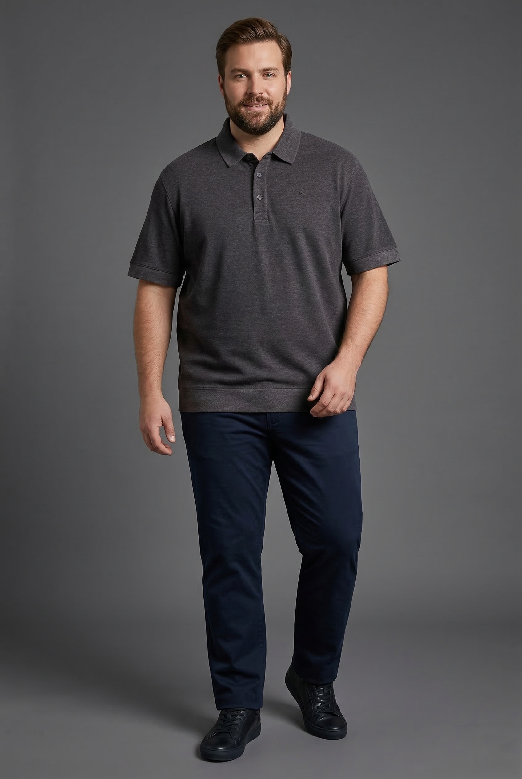 Man's World Plus Polo »auch in Grosse Grössen bis Gr. 7XL Bauch-Fit« Regular Fit Passform, Kurzarm, unifarben, aus Piqué-Material