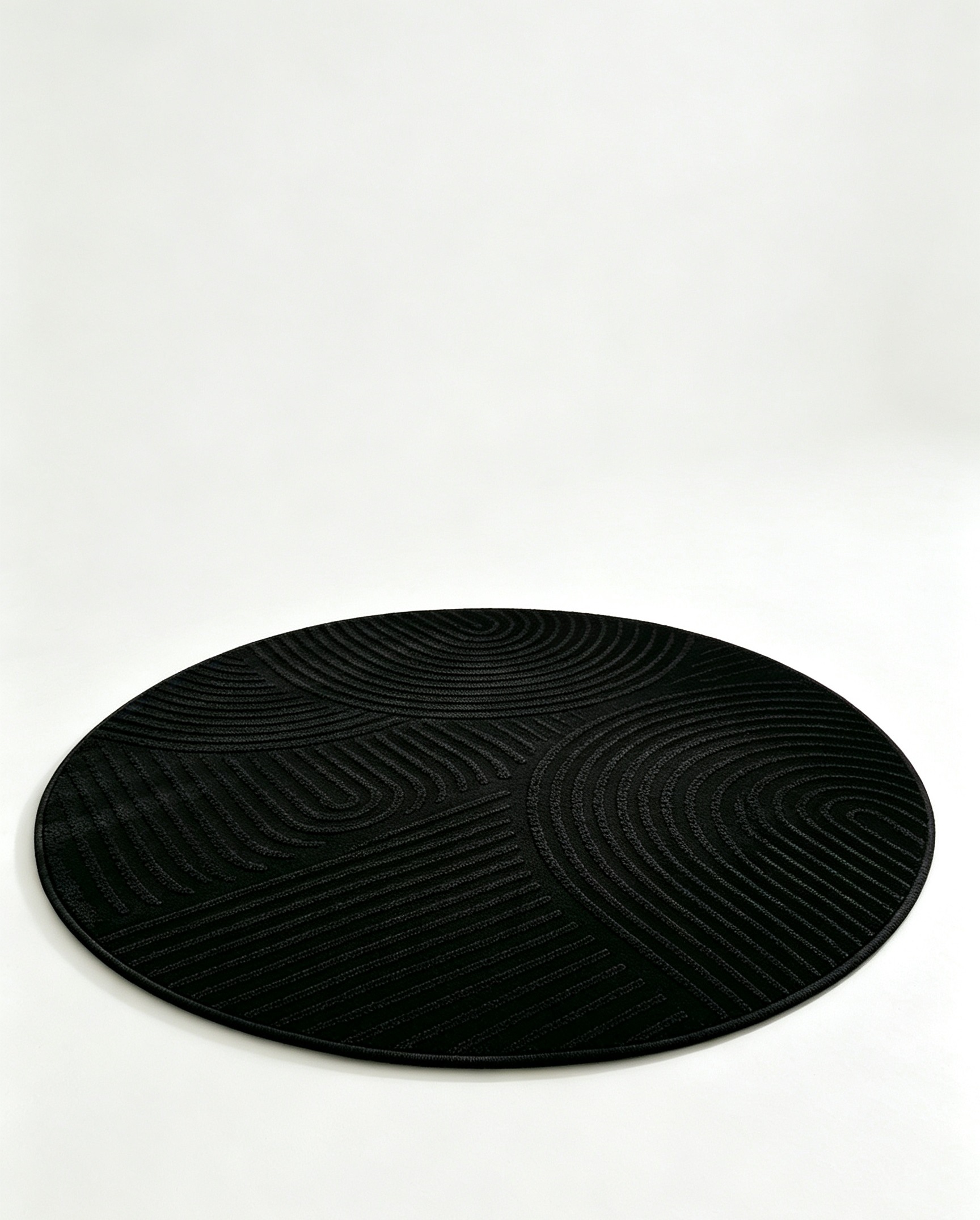 GOODproduct Teppich »Jola Hoch-Tief-Design, Scandi-Look, Zen, 140 cm« rund 10 mm Höhe Boho, Modern, 3D, Wohnzimmer, Schlafzimmer, wasserabweisend