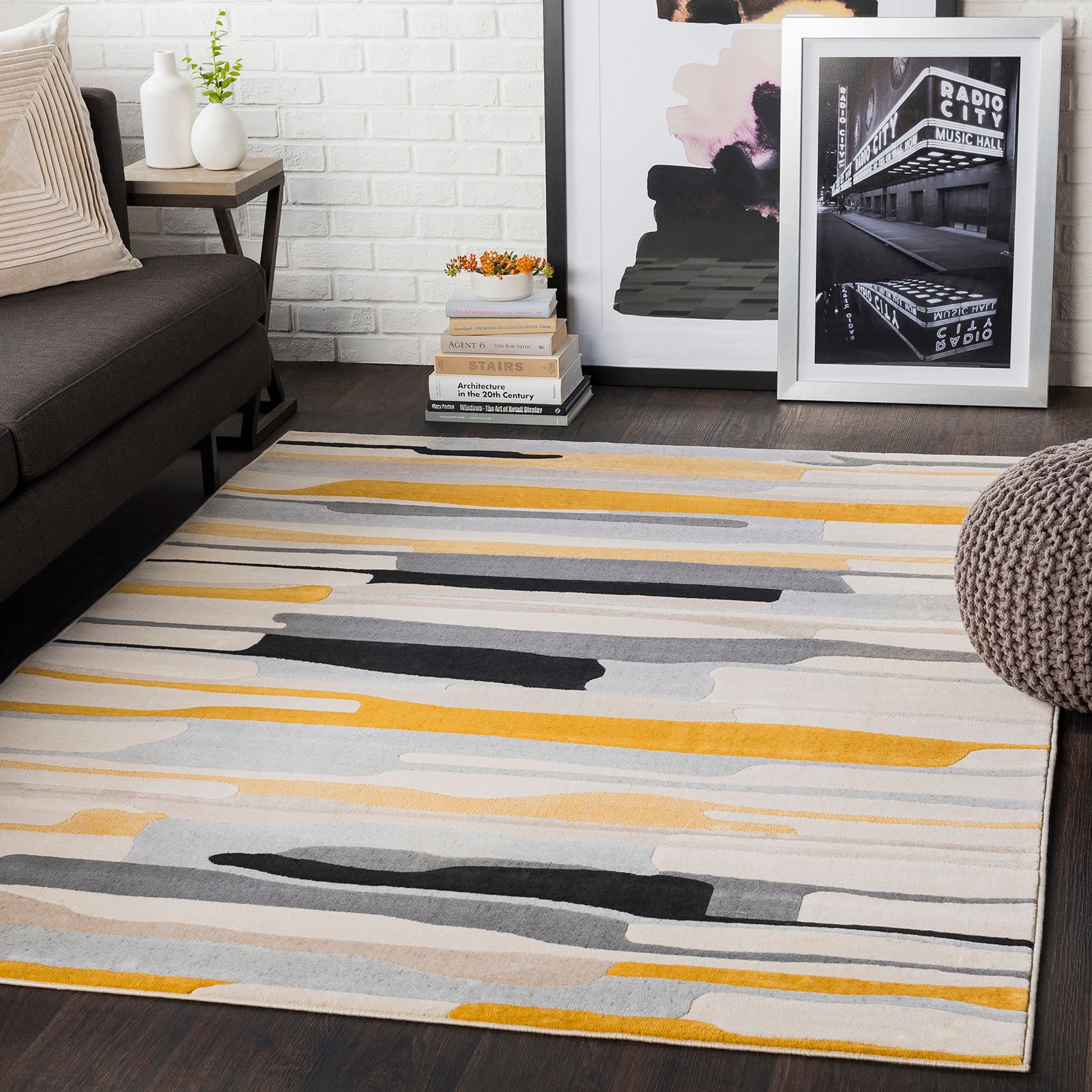 Image of Livabliss Teppich "HOUSTON" rechteckig 11 mm Höhe Skandi Design, Modern Boho Kurzflor Wohnzimmerteppich, Schlafzimmer
