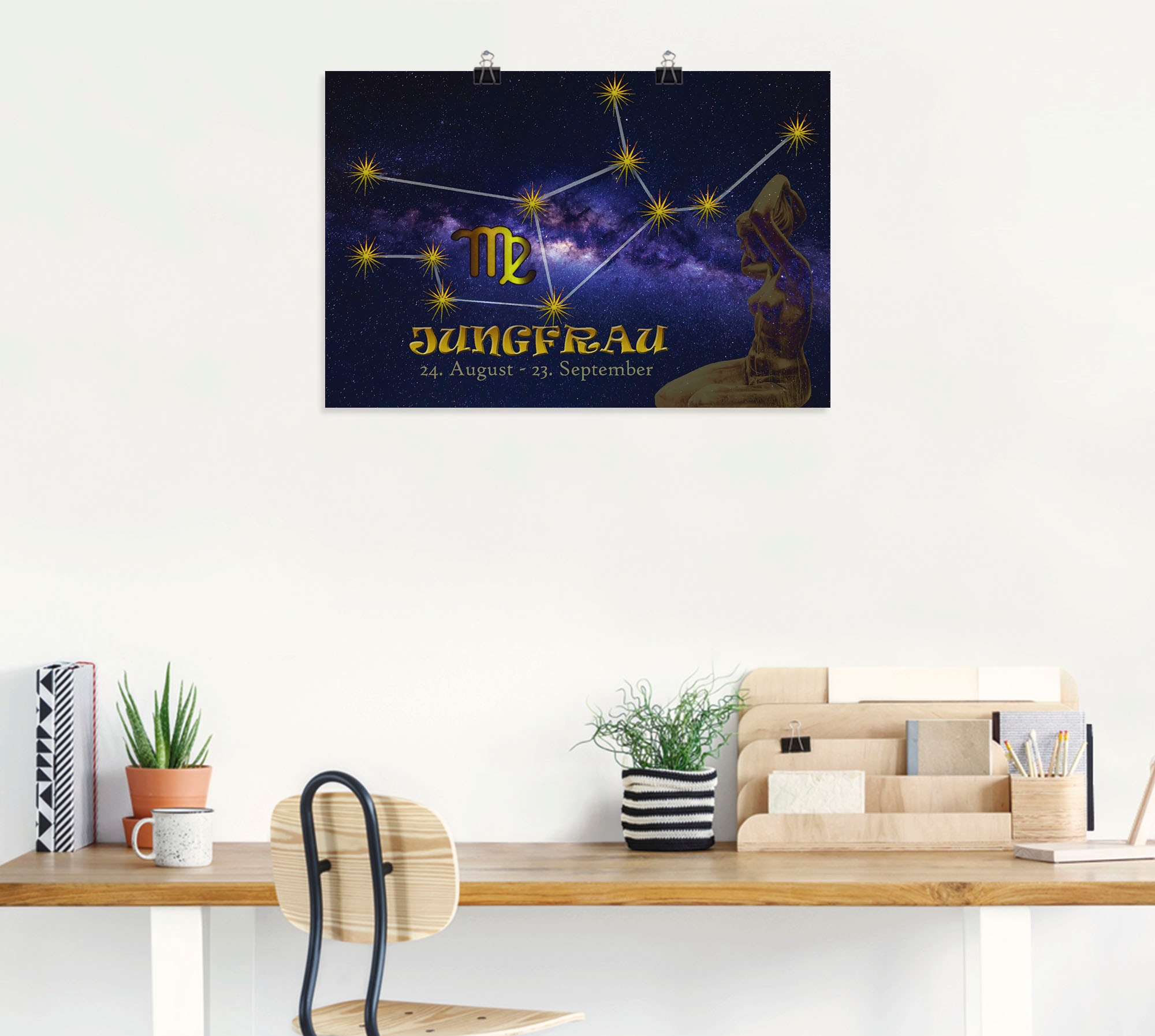 Artland Bilder (1 Alubild, als Sternzeichen, günstig versch. von Leinwandbild, Poster oder Wandbild St.), in Jungfrau«, »Sternzeichen Grössen kaufen Wandaufkleber -