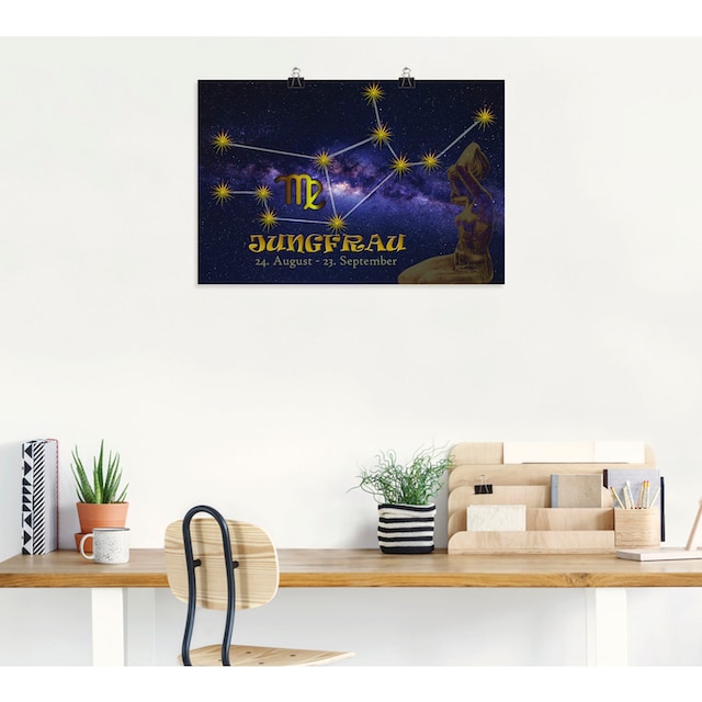 Artland Wandbild »Sternzeichen - Jungfrau«, Bilder von Sternzeichen, (1 St.),  als Alubild, Leinwandbild, Wandaufkleber oder Poster in versch. Grössen  günstig kaufen