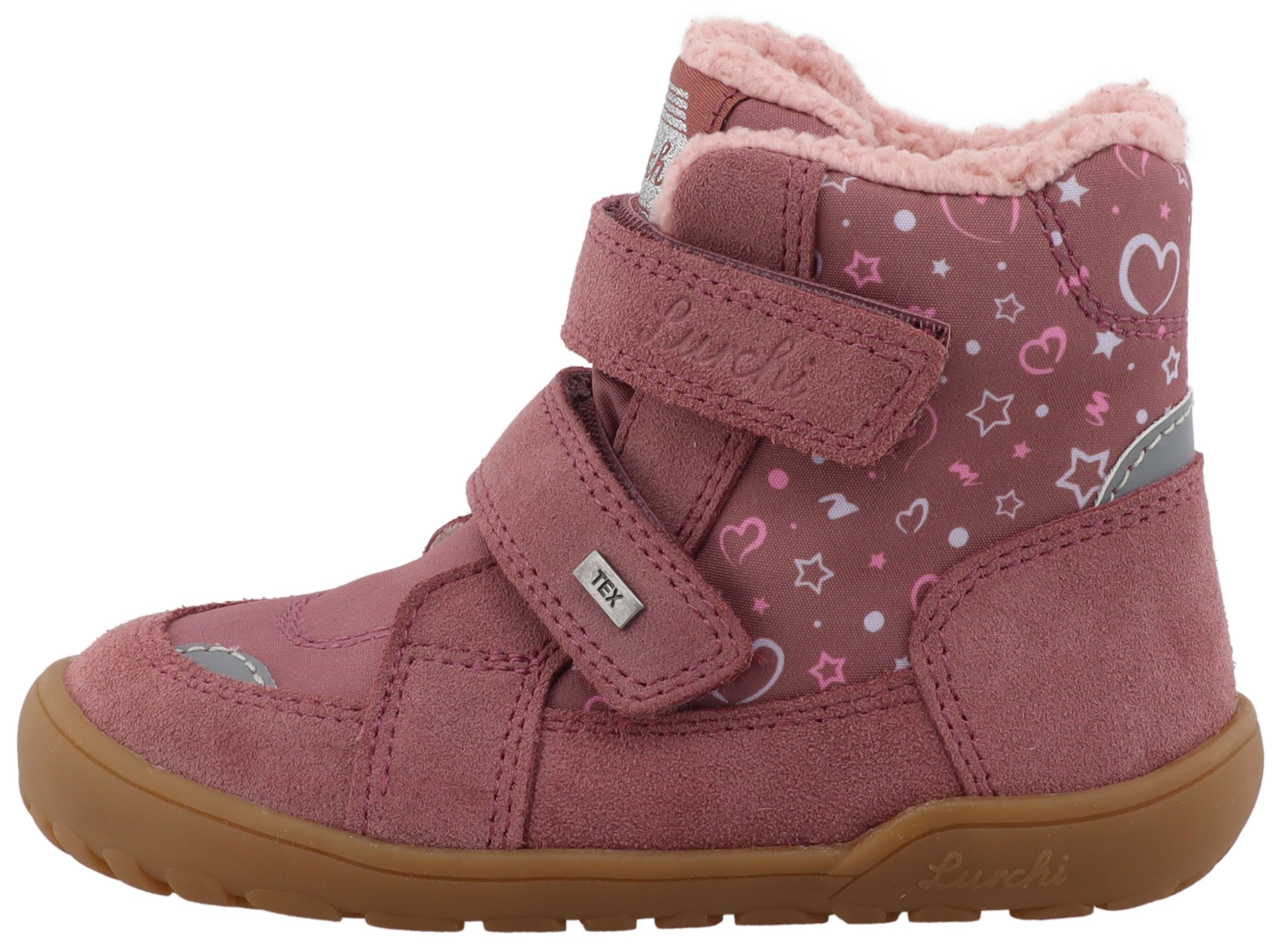 Lurchi Chaussures pieds nus »Jilly Barefoot-TEX«  chaussure à scratch avec doublure chaude, gabarit de taille à télécharger