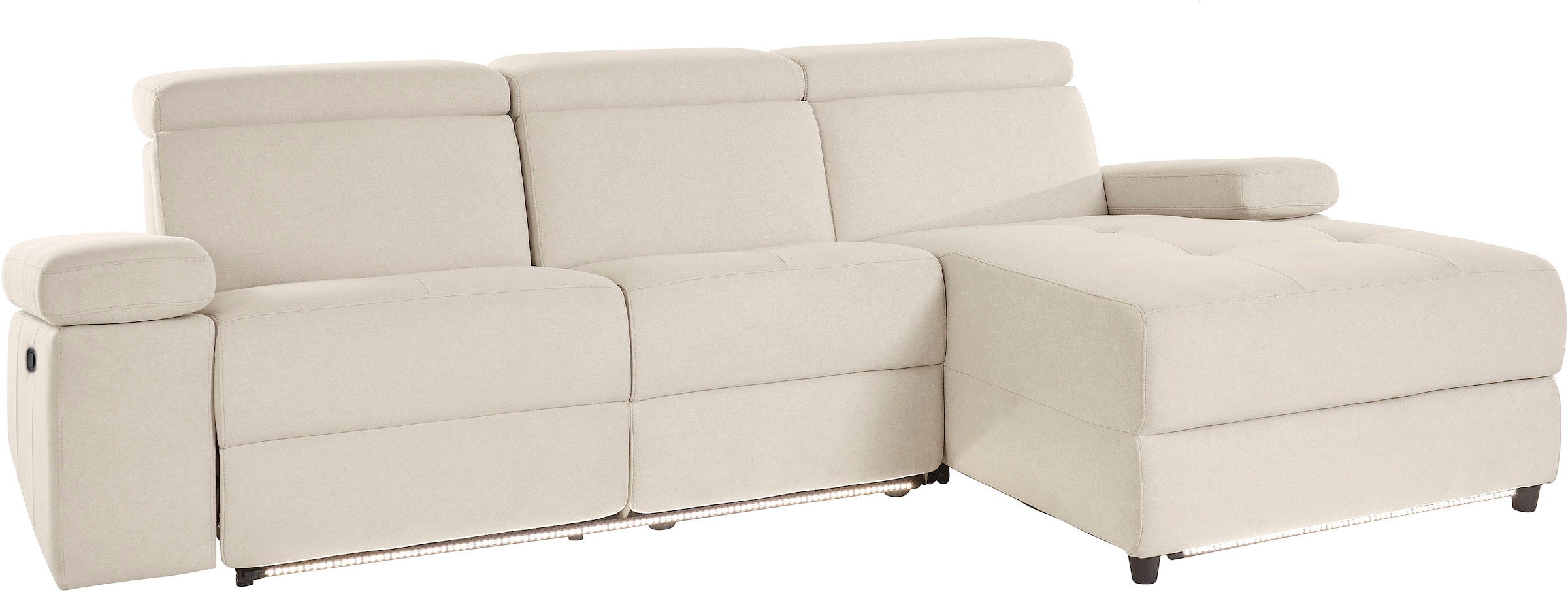 Home affaire Canapé d'angle »Kilado, L-Form,« mit Relaxfunktion, verstellbarer Armlehne, Kopfteilverstellung