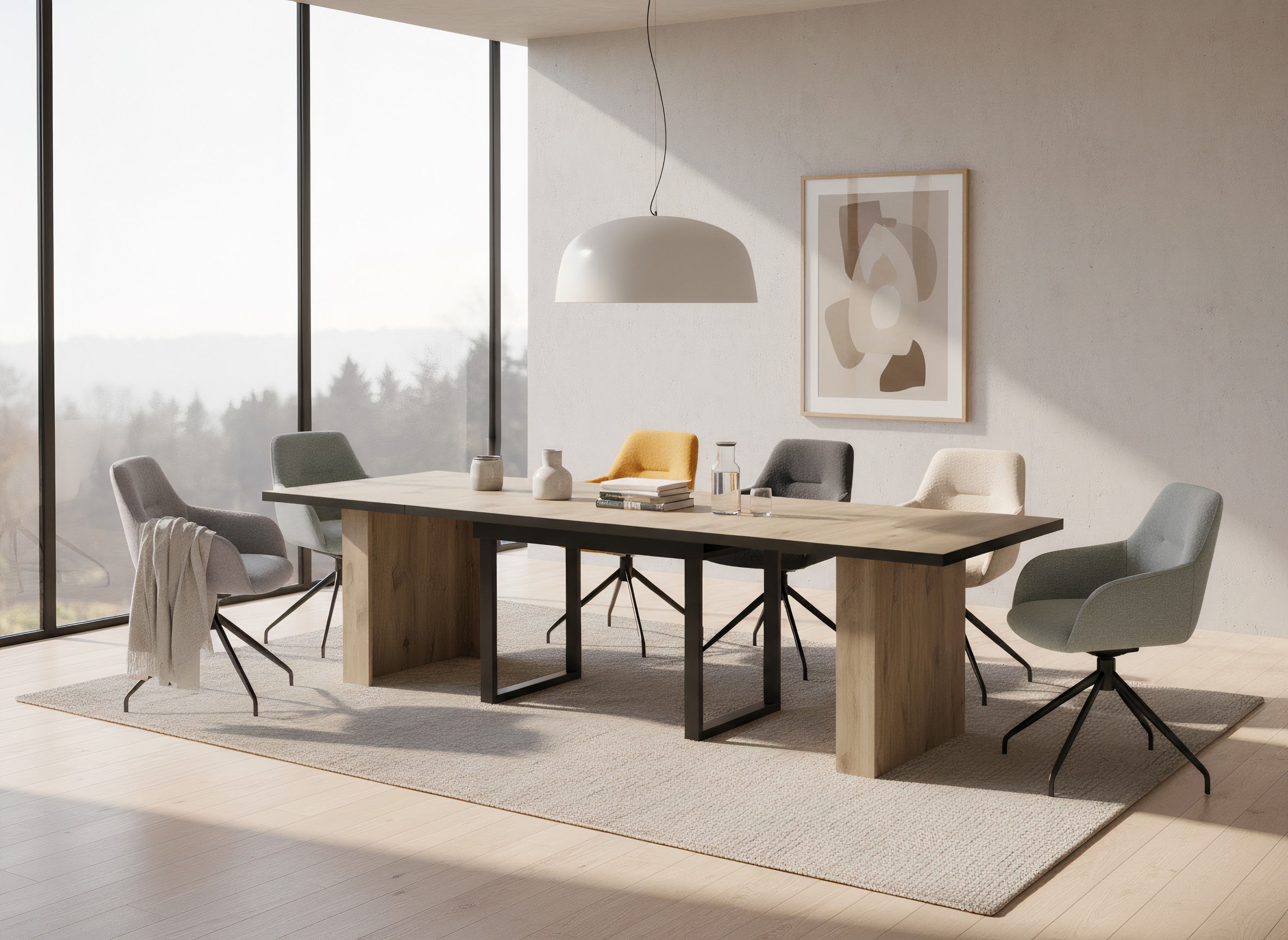 HELA Chaise avec accoudoirs »TRIEST« (Ensemble) 1 cuisfauteuil pivotant à 360°, cadre plié, fonction relax, accoudoirs