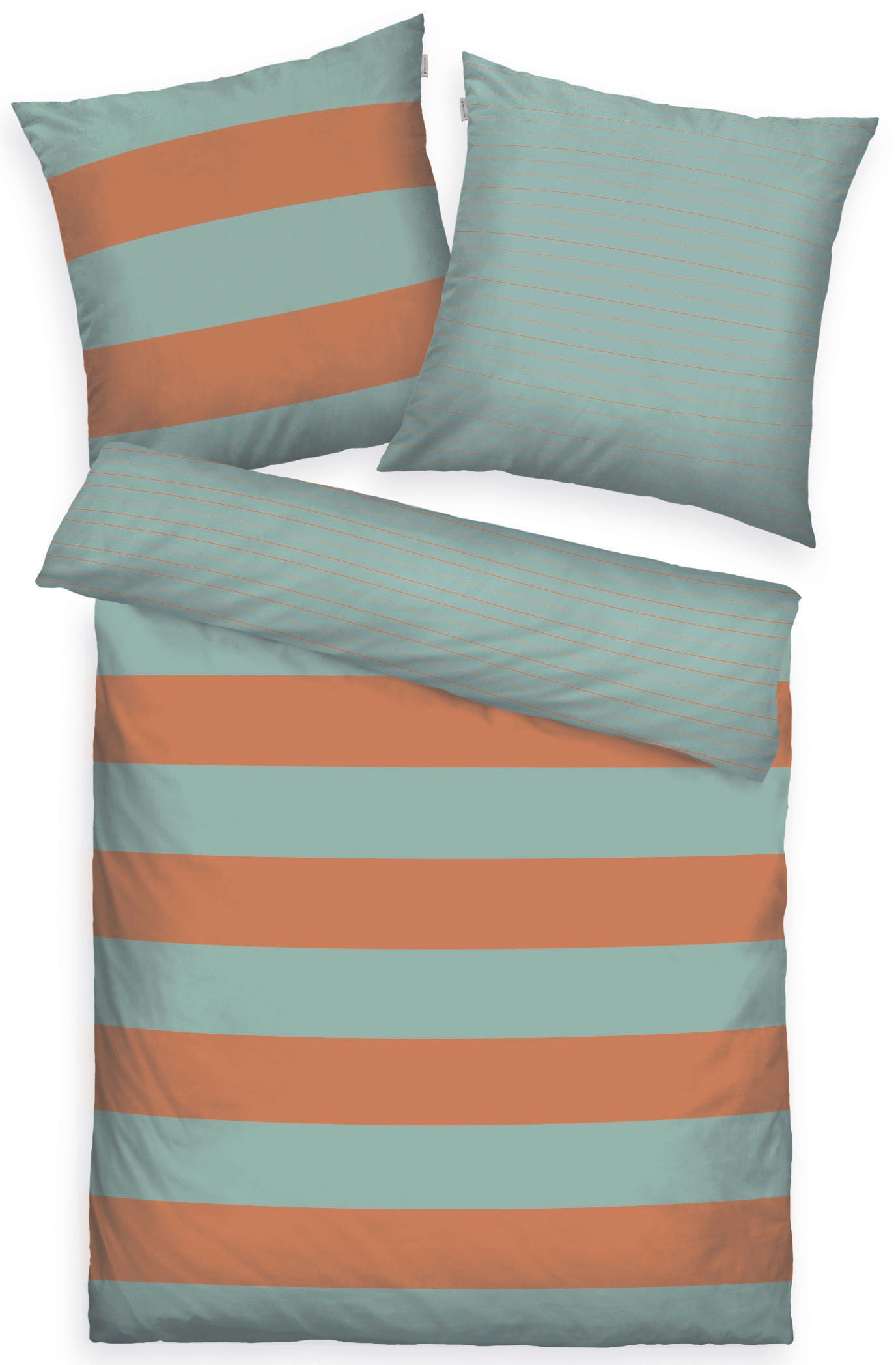 TOM TAILOR HOME Linge de lit »BOLD STRIPES in Gr. 135x200cm, 155x220cm oder 200x220cm« 2 cuis nouvelle chambre, avec fermeture éclair de marque colorée