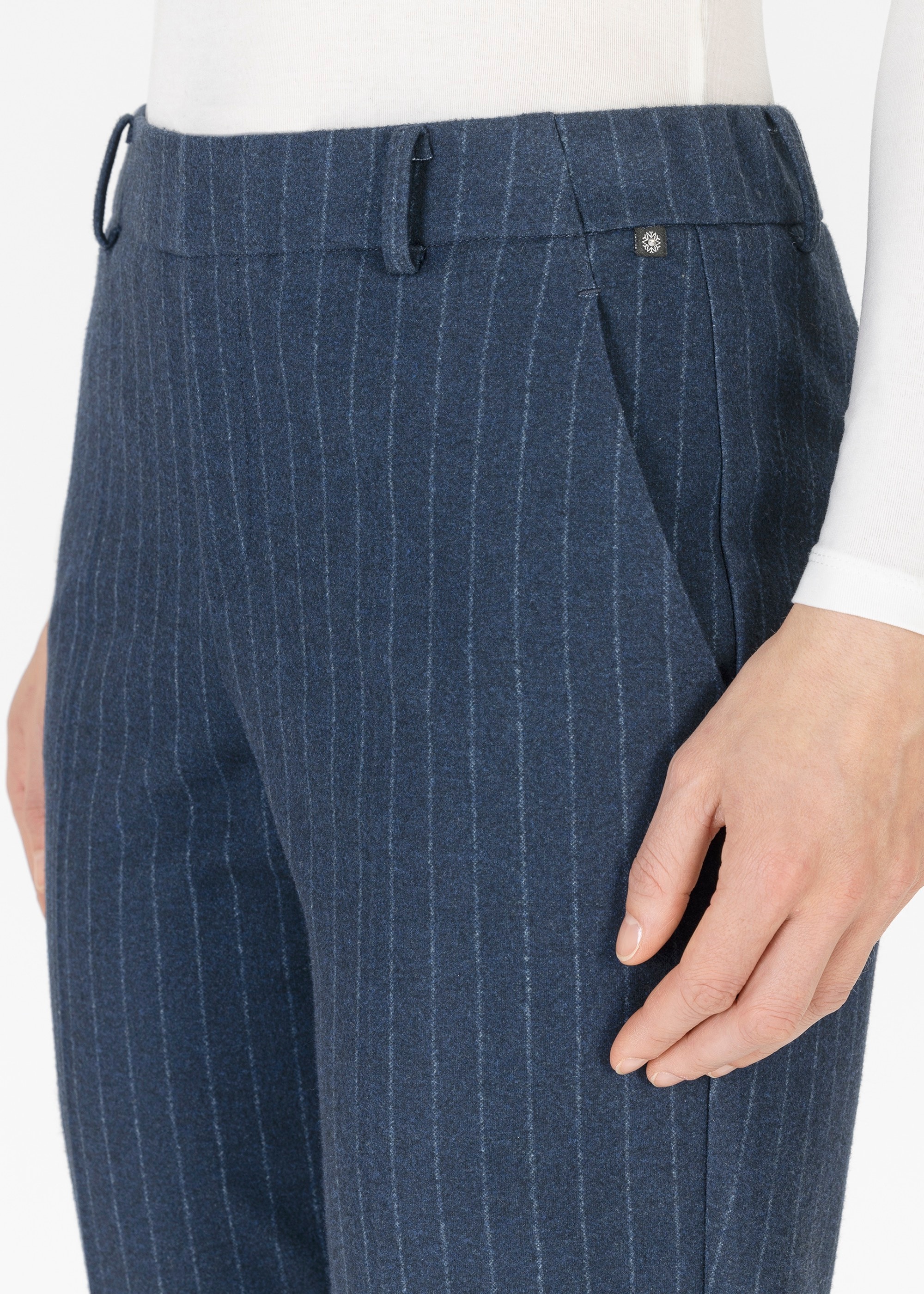 Stehmann Stoffhose, mit Nadelstreifen, aus Viskose und Elasthan