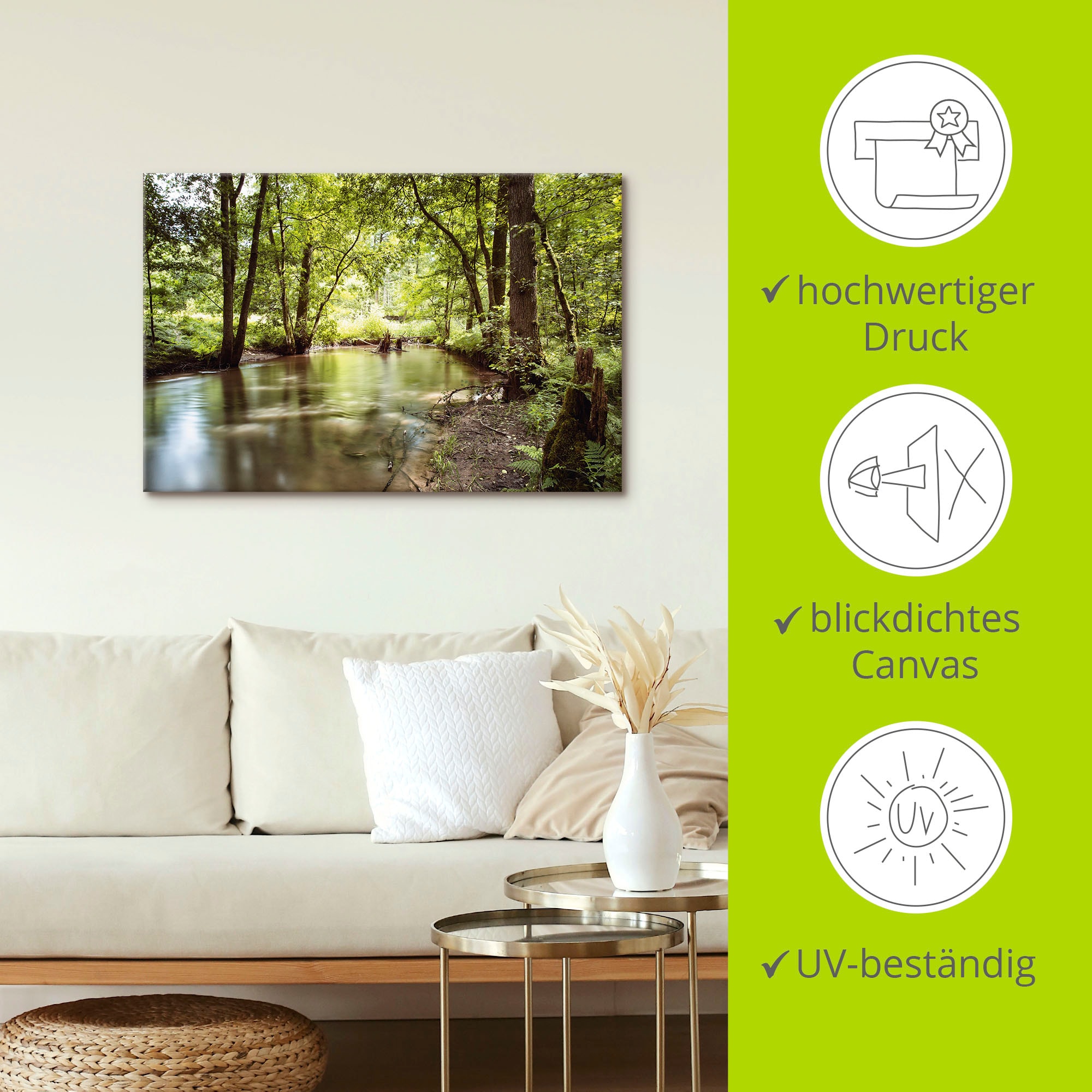 Artland Tableau sur toile »Spessart II« 1 cuis tlg. auf Holzrahmen gespannt