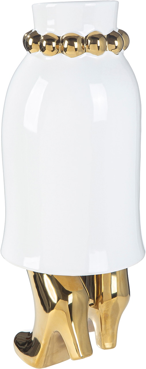 GILDE Tischvase »Vase Frau Donna weiss« Vase, Donna, Figurvase, feminines Design, kunstvoll, Eyecatcher