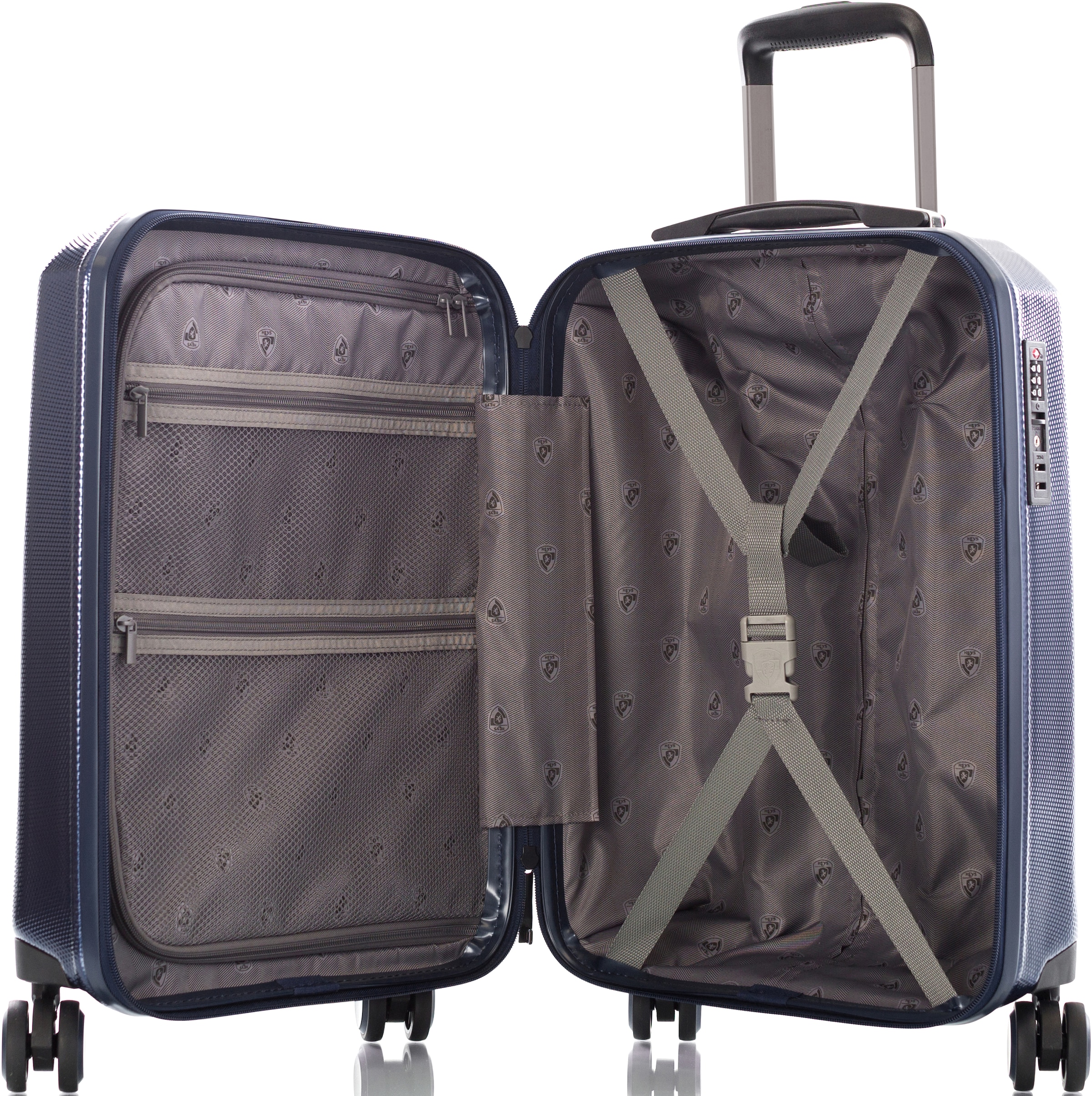 Heys Hartschalen-Trolley »Eco Case, 53 cm, Navy Blau«, 4 Rollen, Heys x Joachim Llambi Handgepäck-Koffer Reisegepäck