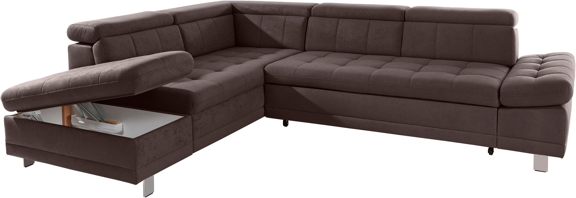 sit&more Ecksofa »Limit L-Form«, wahlweise mit Bettfunktion und Bettkasten