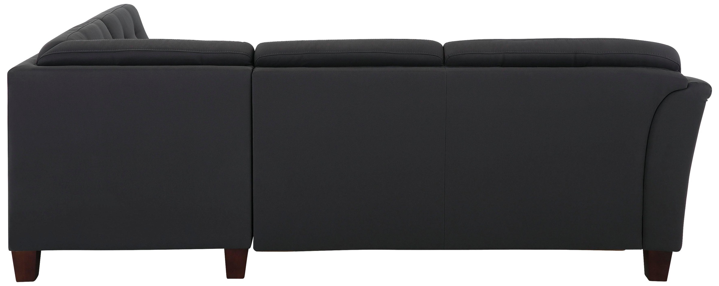 Home affaire Ecksofa »Trondheim L-Form« mit Federkern und Knopfheftung im Rücken, Füsse Buche dunkel