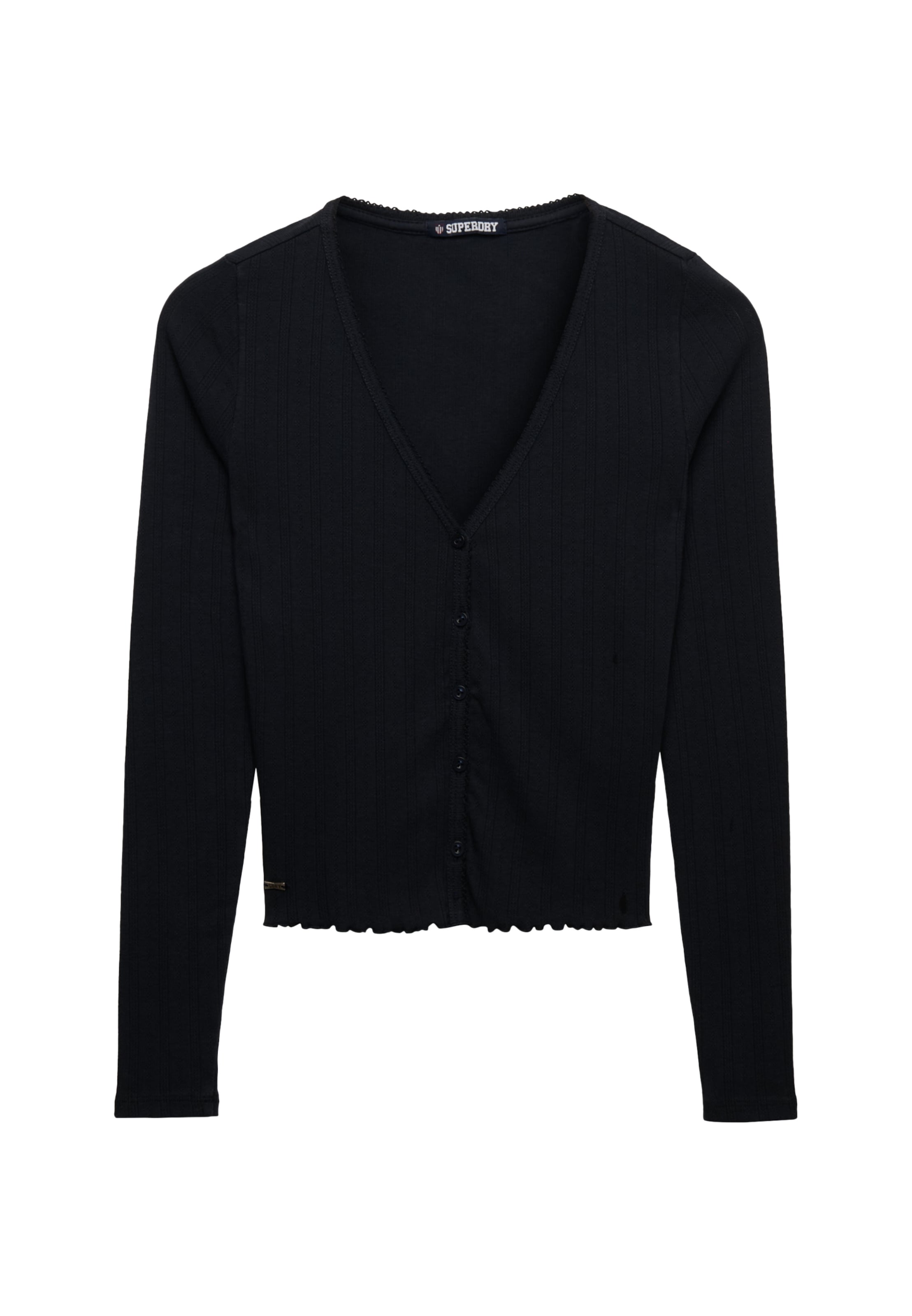 Superdry Cardigan »ATH ESS POINTELLE CARDIGAN« motif pointelle, coton, qualité jersey, coupe skinny