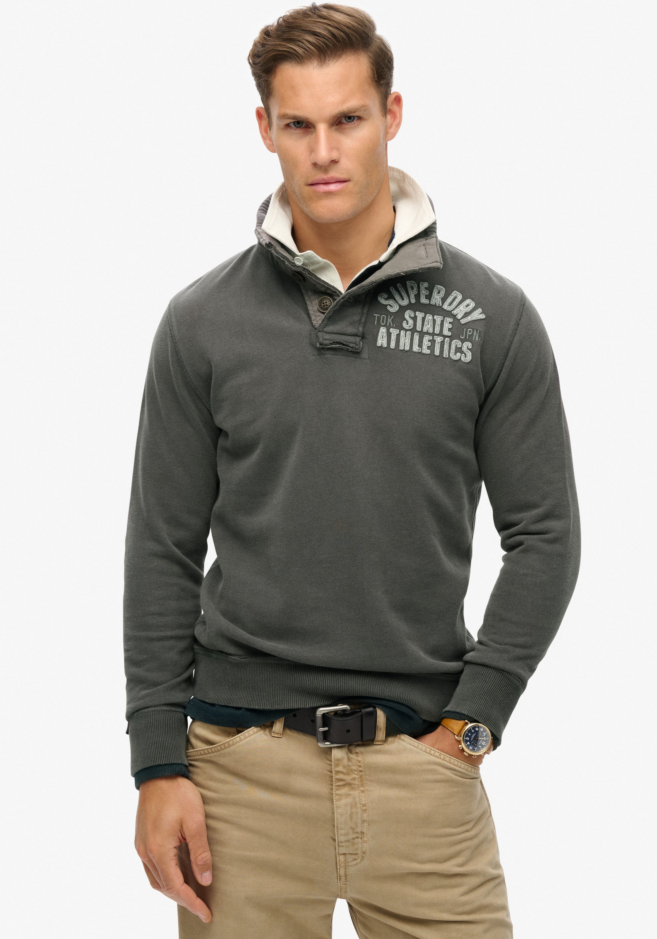 Superdry Sweatshirt »Vintage Athletic Henley Jumper«