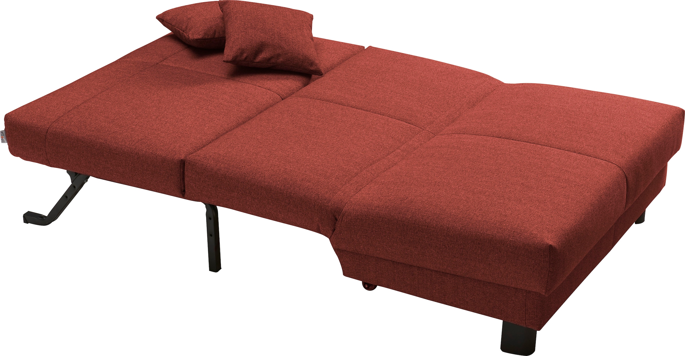 ell + ell Schlafsofa »Enny«, Liegefläche Breite 120 oder 140 cm, Liegehöhe 40 cm, Füsse schwarz
