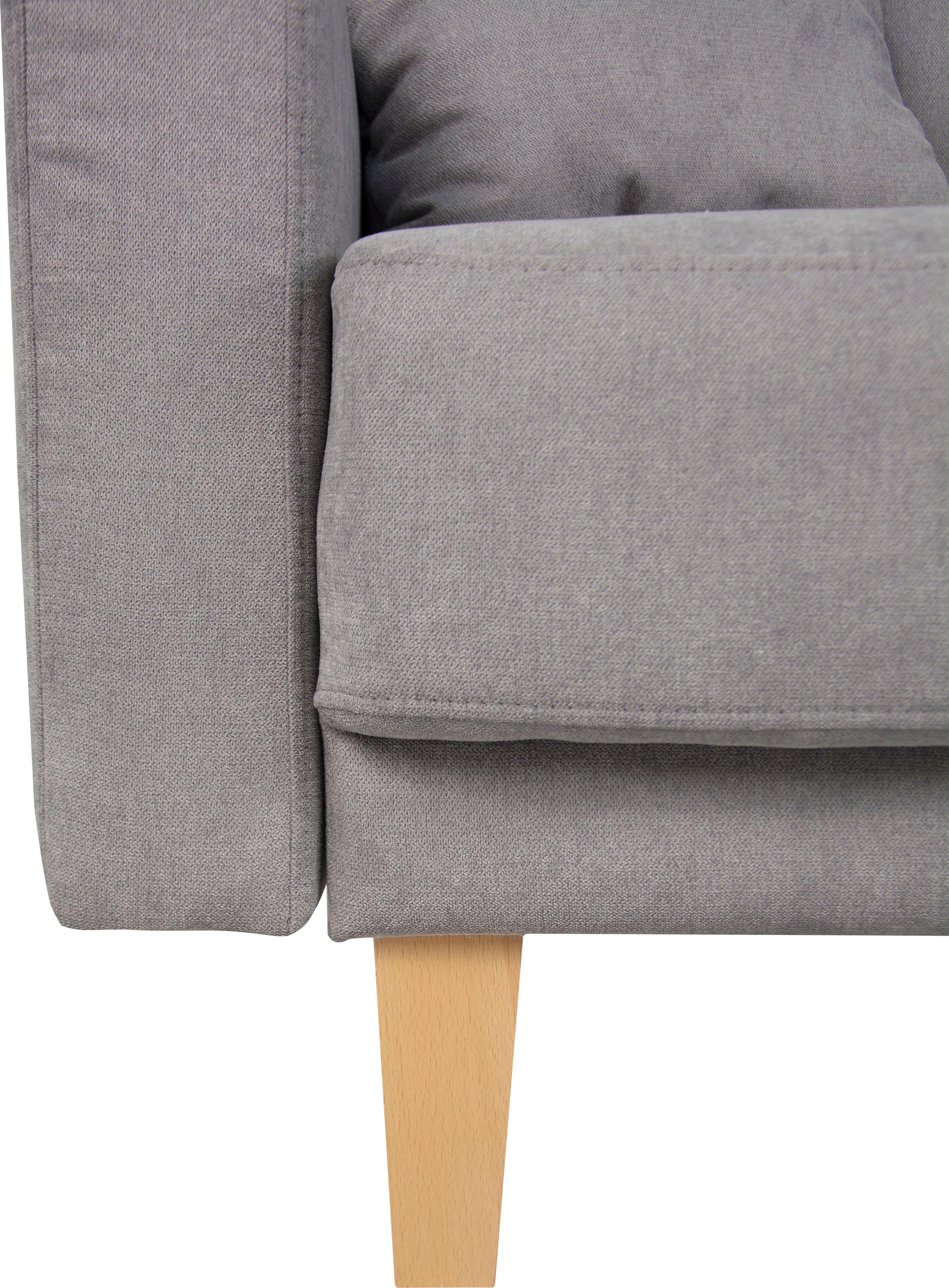 Home affaire 3-Sitzer »TRIPLO optionale Schlafsofa mit Bettkasten, Masse B/T/H: 215/100/89 cm«, Wahlweise Bettfunktion - Liegefläche 145x191 cm, Rücken-, Zierkissen