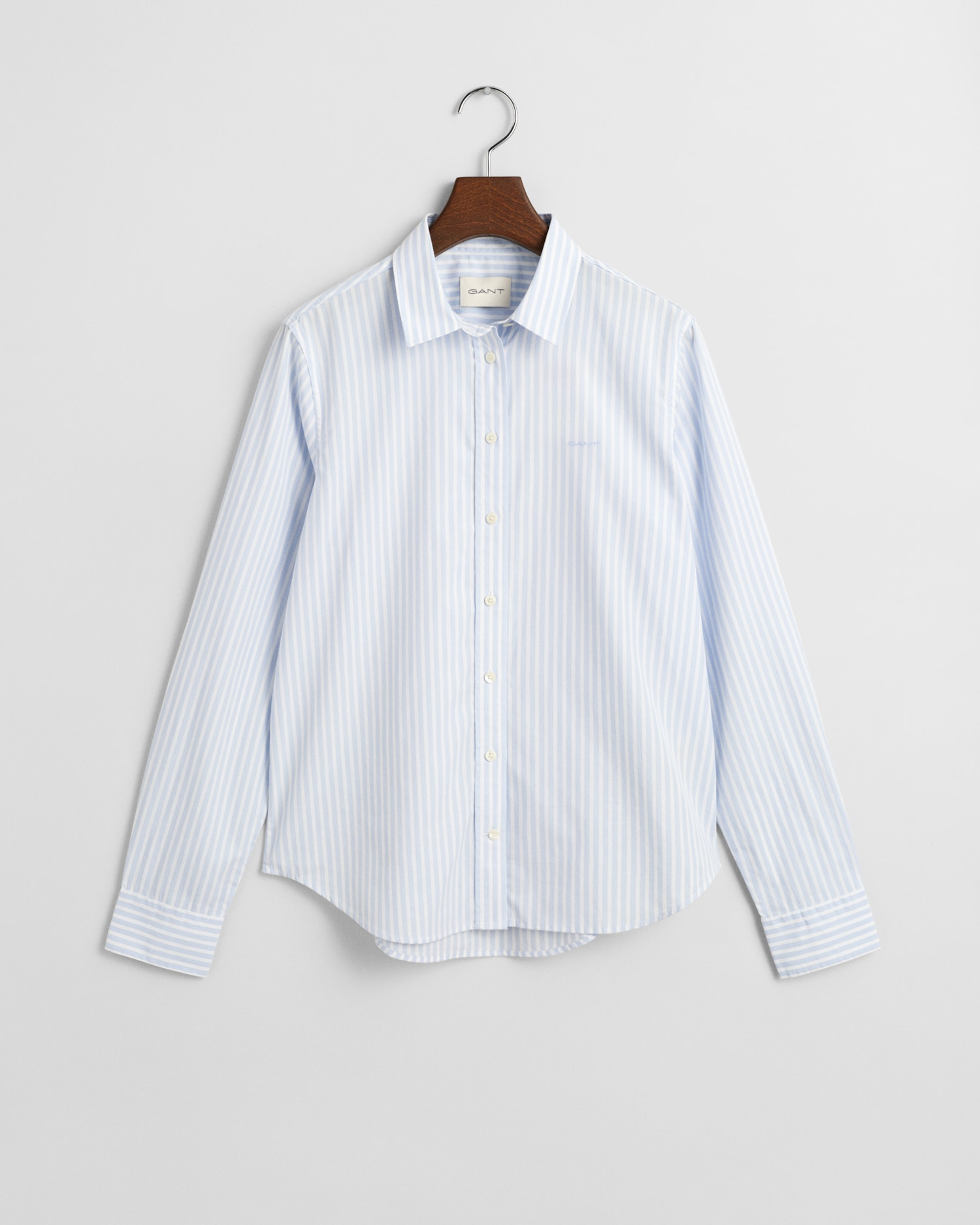 Gant Hemdbluse »REG POPLIN STRIPED SHIRT«, mit einer kleinen Logostickerei auf der Brust