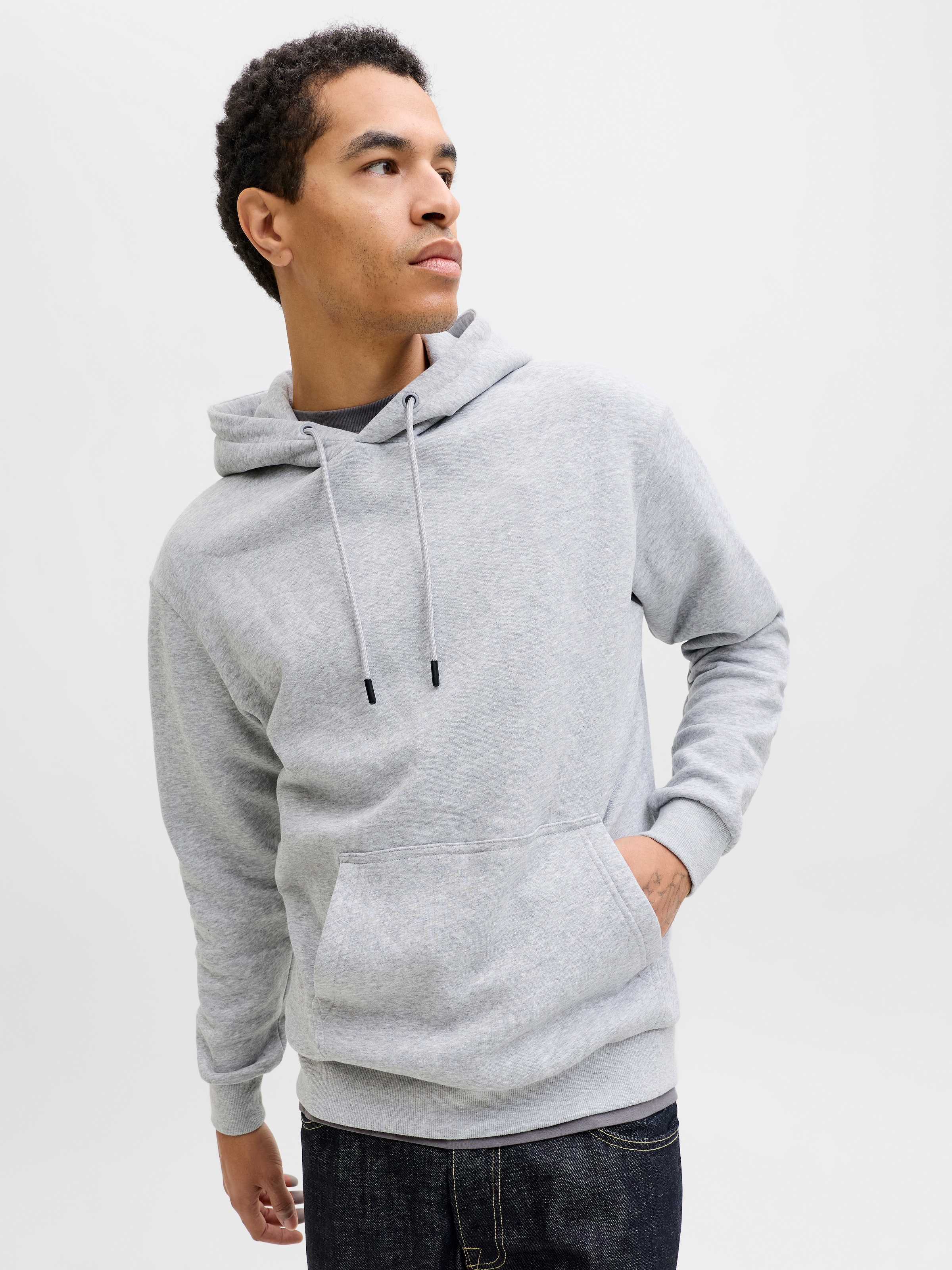 Jack & Jones Kapuzensweatshirt »JJEBRADLEY SWEAT HOOD NOOS«, Materialmix, relaxed fit
