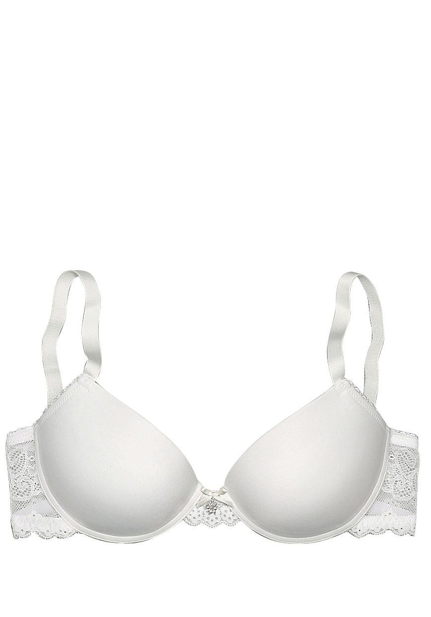 ♕ LASCANA Push-up-BH, mit Bügel und Spitzenrücken, Dessous