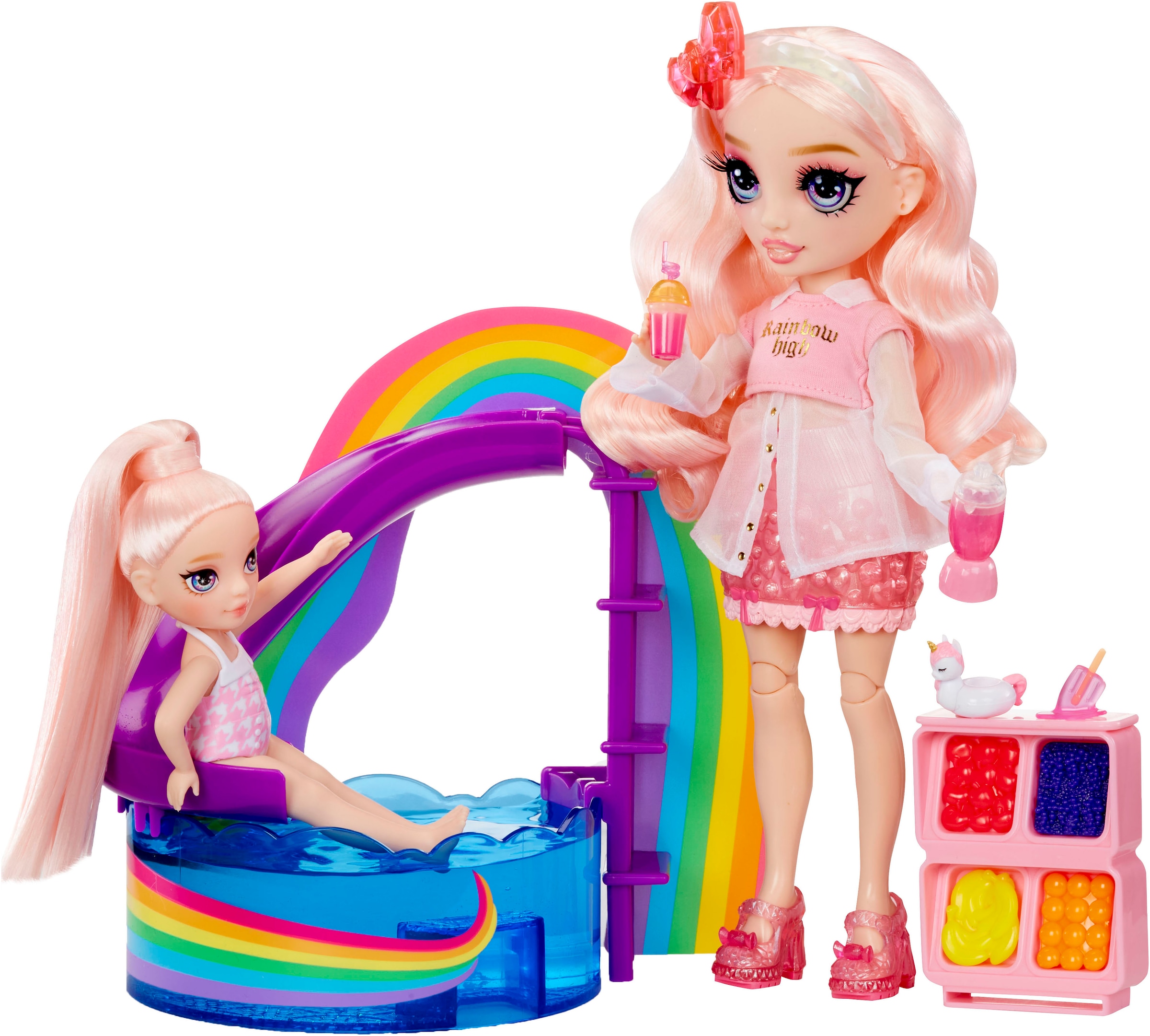 RAINBOW HIGH Mini-poupée »Rainbow High Little Pool Day with Blush Playset«