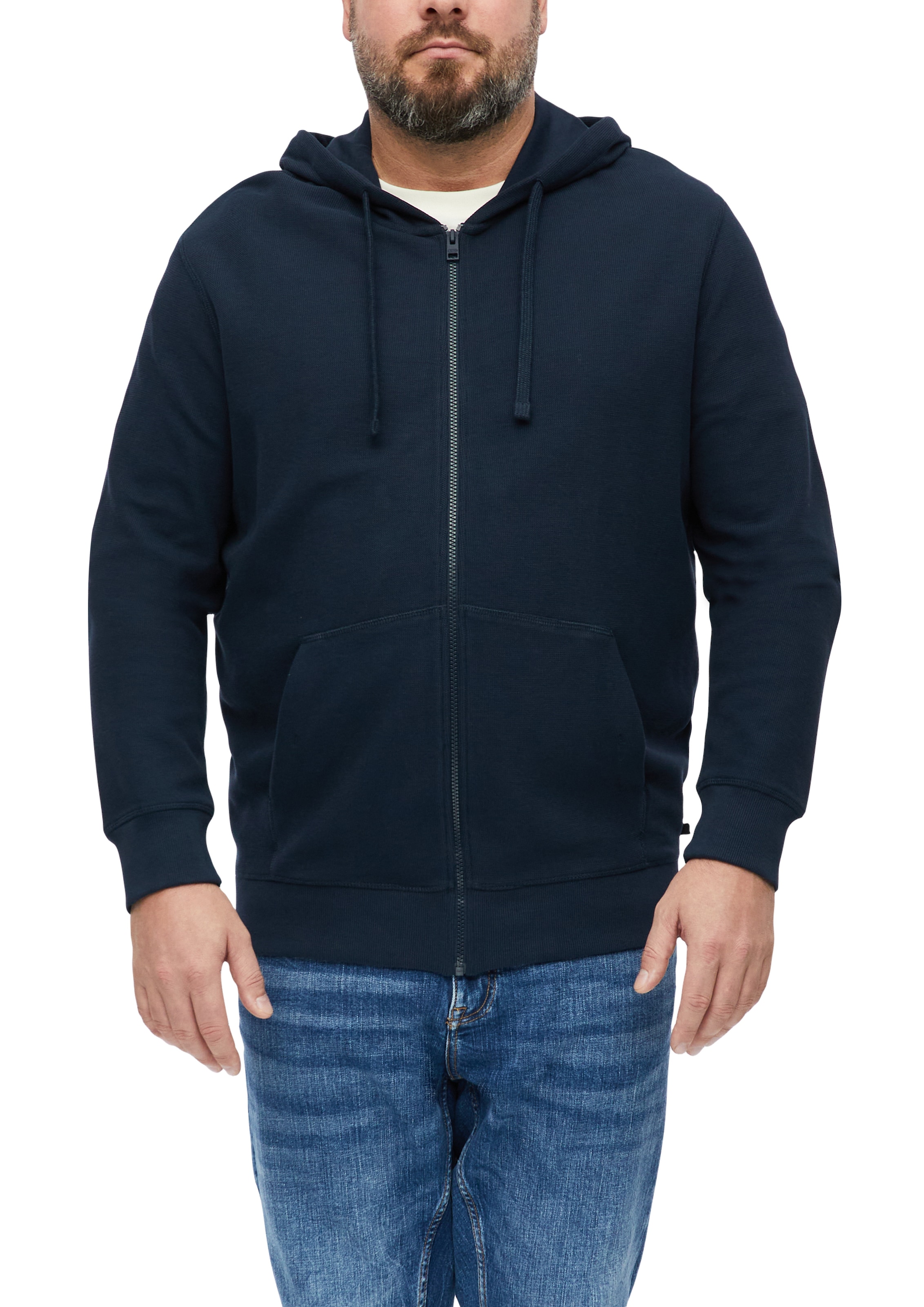 Image of s.Oliver Men Big Sizes Kapuzensweatshirt, unifarben / Grosse Grössen