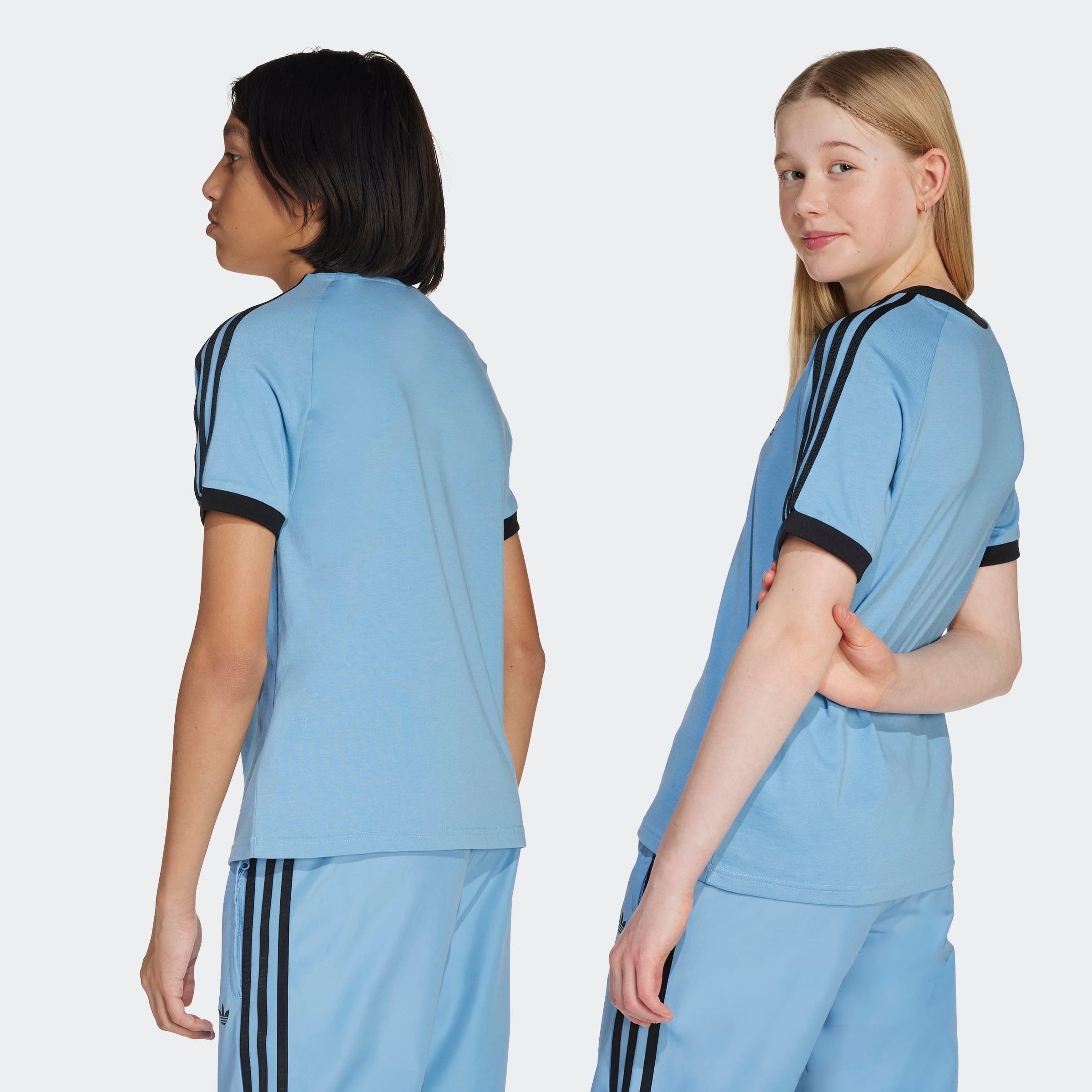 adidas Originals T-Shirt »3 STRIPE TEE« sportlicher Stil, mit kurzen Ärmeln, für Kinder, aus Baumwolle