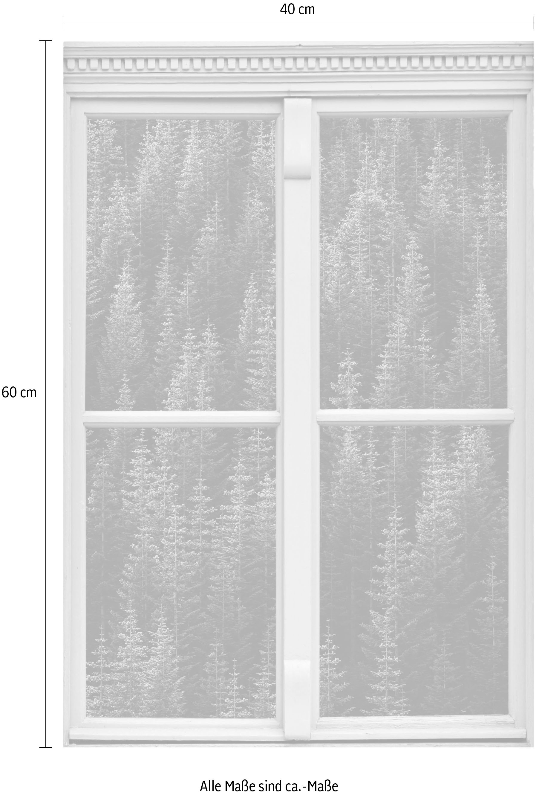 queence Wandsticker »Bäume«, Wandsticker, Wandbild, selbstklebend, 3D, Fenster