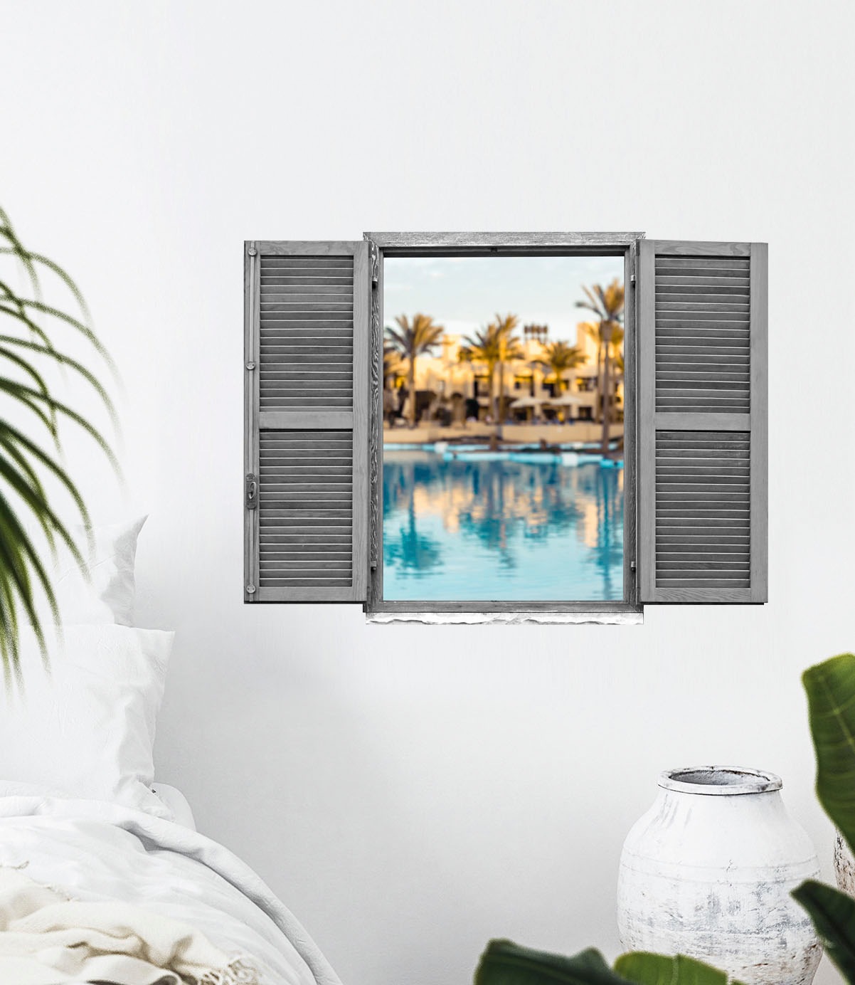 queence Wandtattoo »Pool«, (1 St.), Wandsticker, Wandbild, selbstklebend, 3D, Fenster