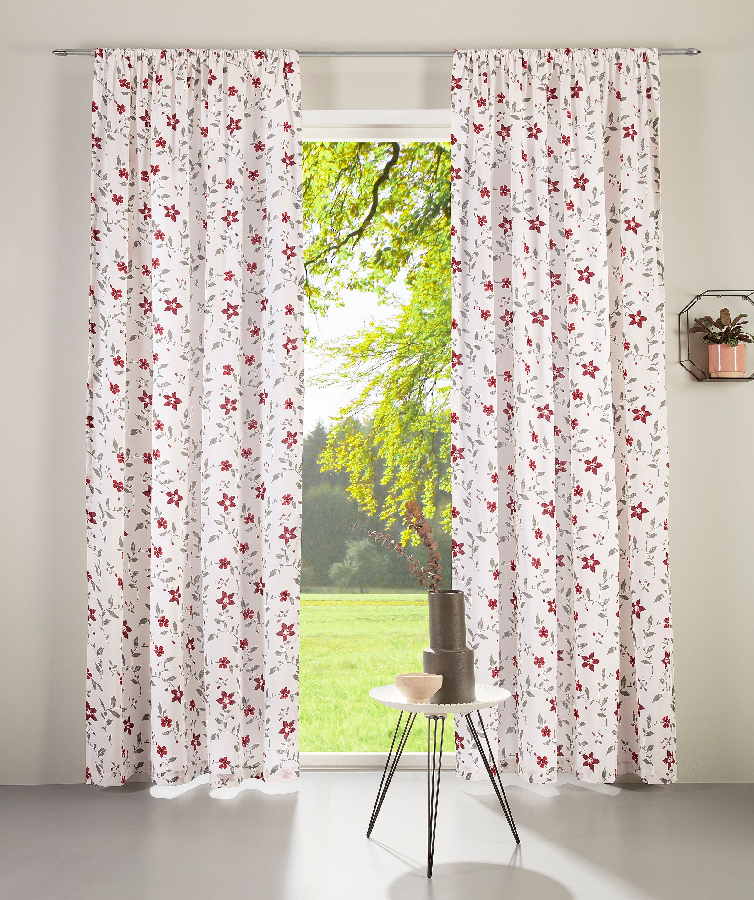 Image of Home affaire Gardine »Iska«, (1 St.), Halbtransparent, Bedruckt, Polyester bei Ackermann Versand Schweiz