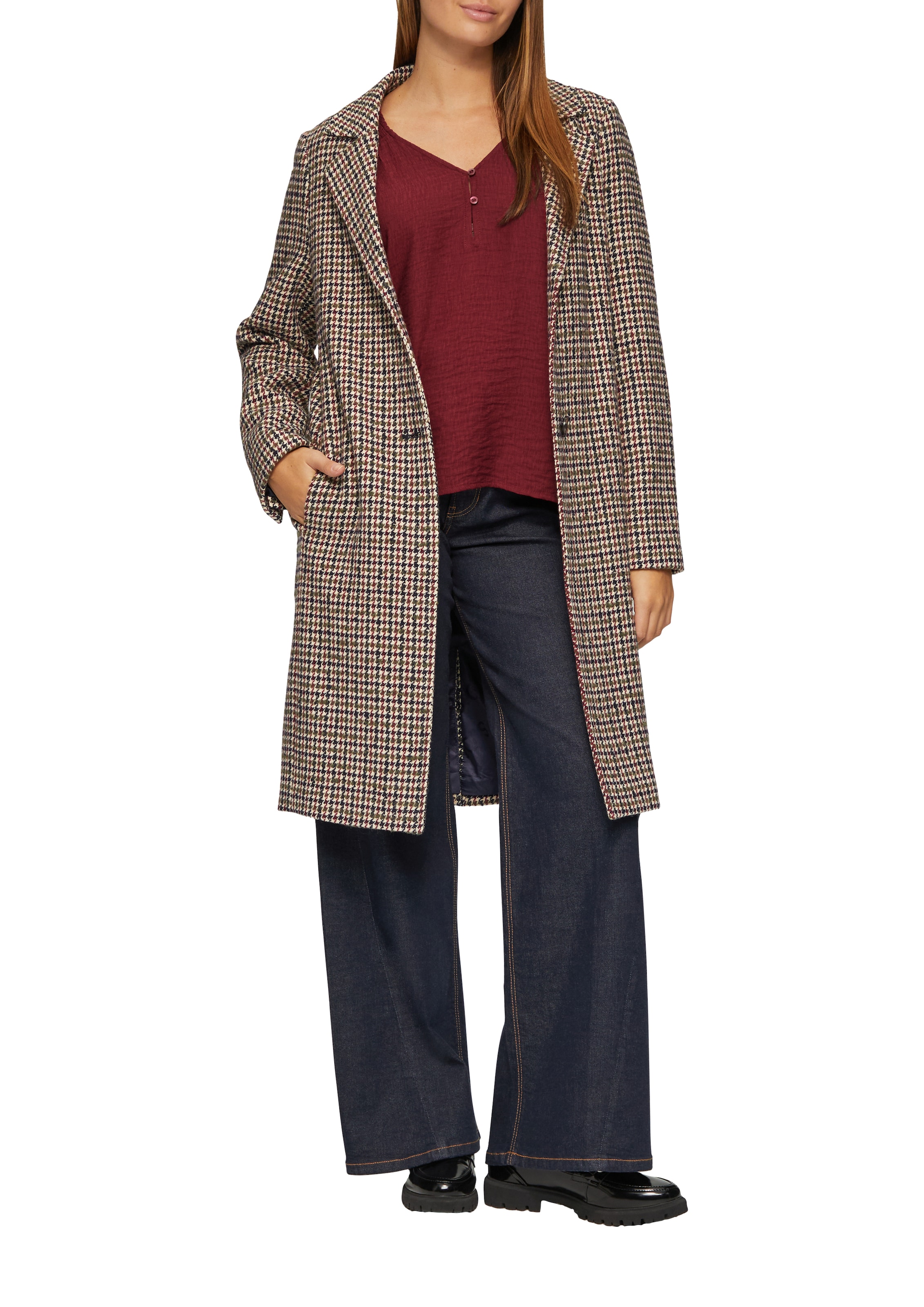 s.Oliver Blouse à manches longues avec détails smockés