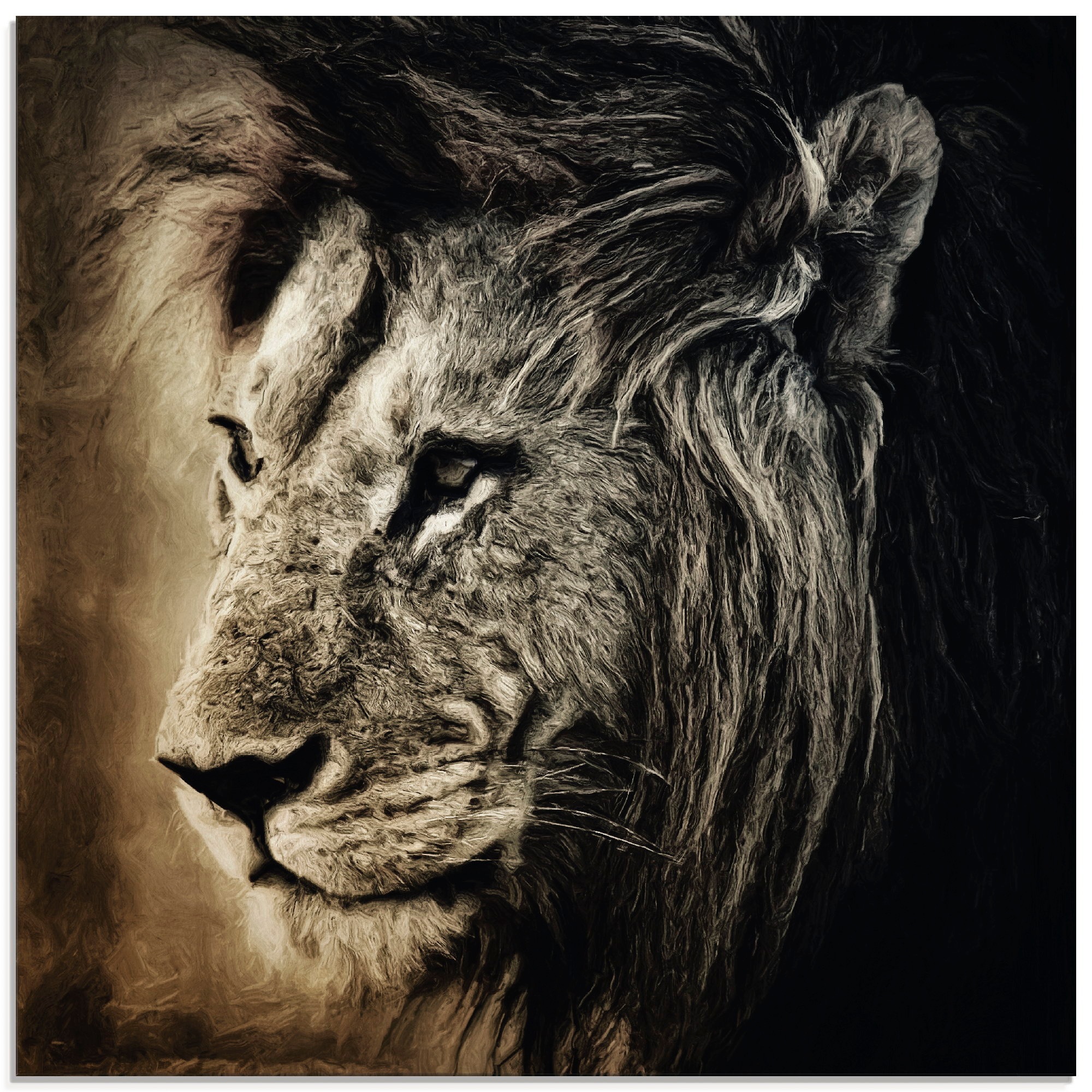 Image of Artland Glasbild »Löwe II«, Wildtiere, (1 St.) bei Ackermann Versand Schweiz