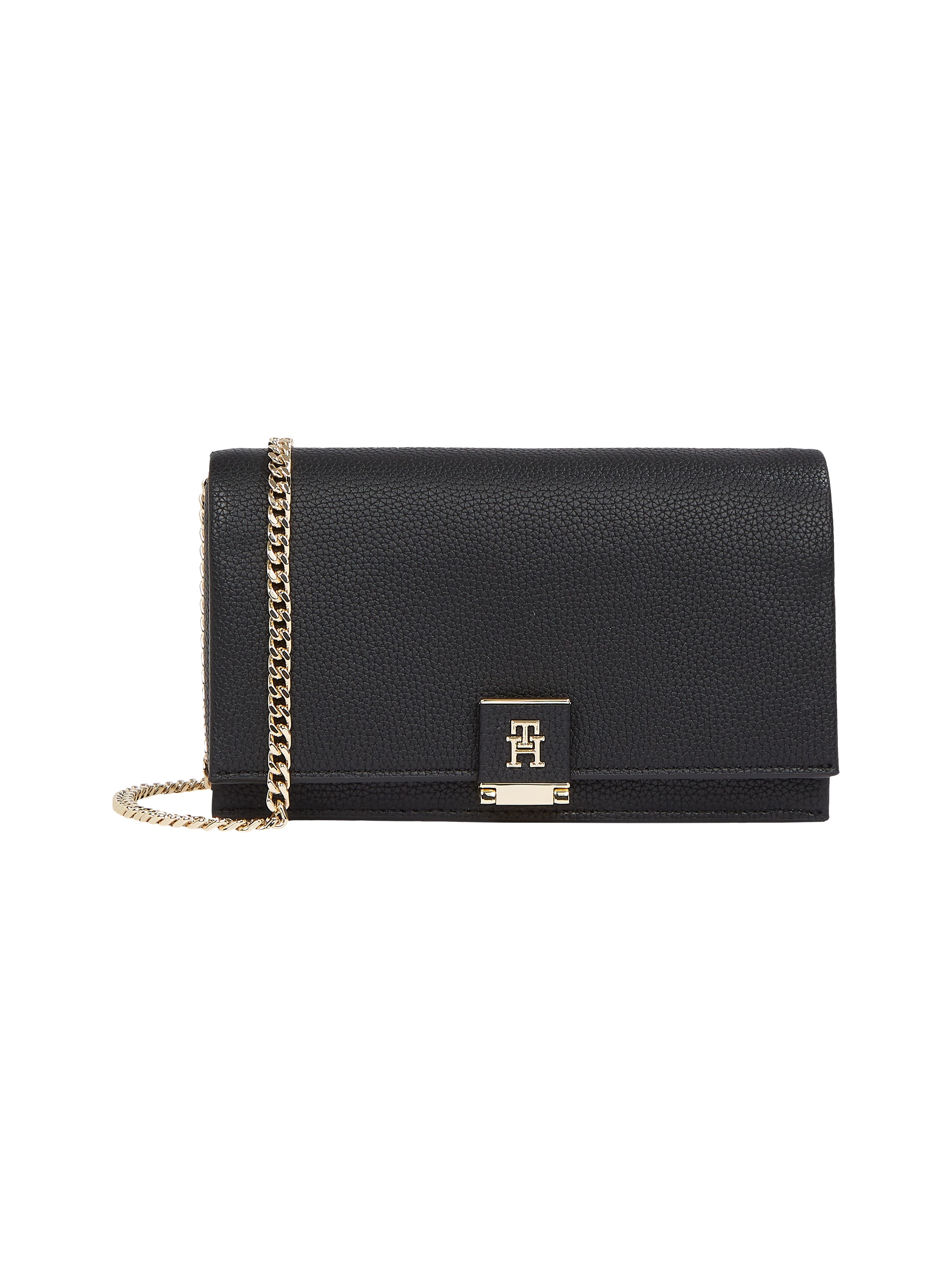 Image of Tommy Hilfiger Clutch "TH HER FLAP W/CHAIN" Damen Umhängetasche, Mini-Bag, Cross-Body Bag mit Umhängekettchen