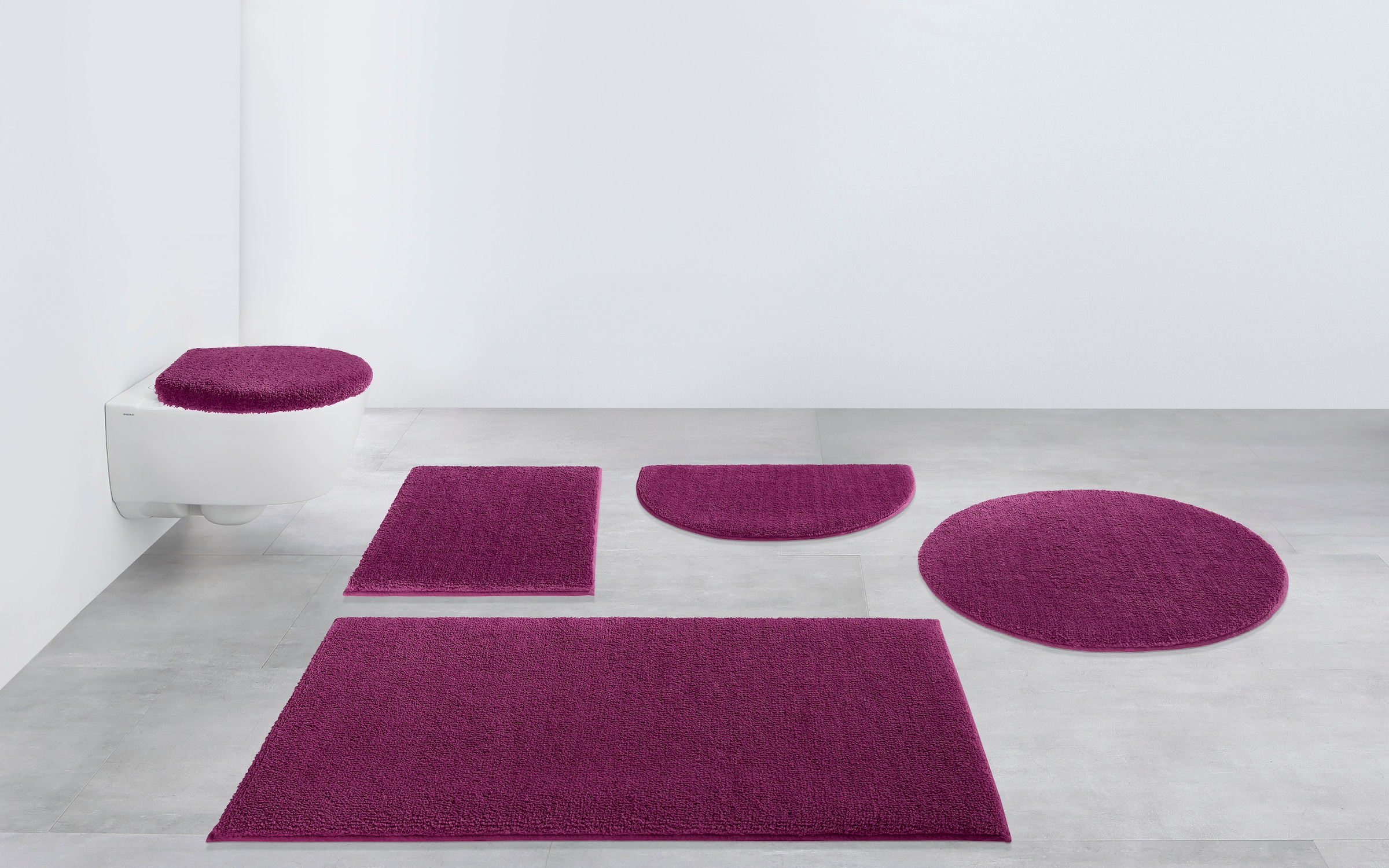 my home Badematte »Vanessa, Badvorleger, Badezimmer Teppich«, rutschhemmend beschichtet, schnell trocknend-fussbodenheizungsgeeignet-strapazierfähig, Badteppich, weiche Haptik, unifarben