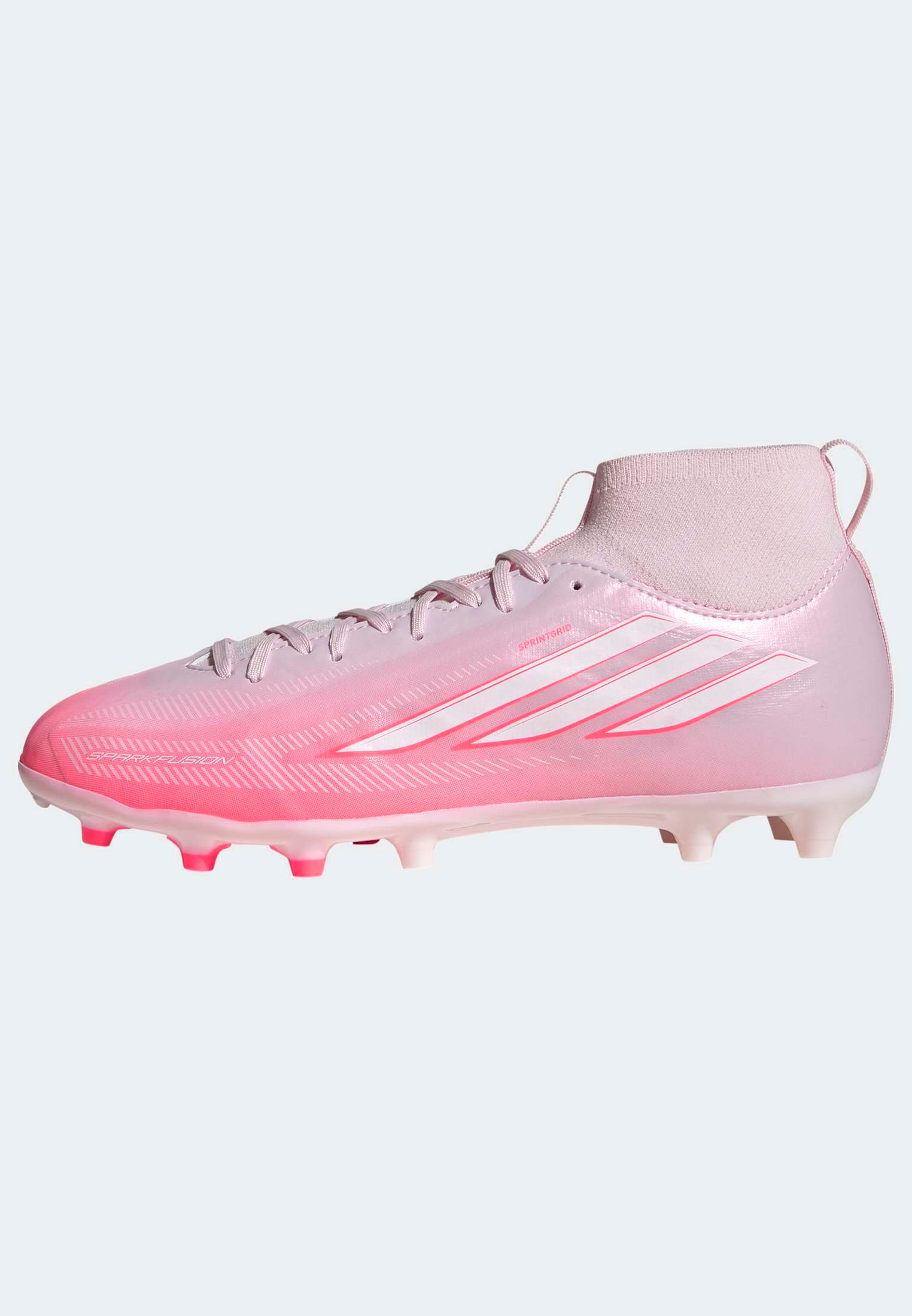 adidas Performance Chaussure de football »F50 SPARKFUSION LEAGUE KIDS , FESTE BÖDEN / KUNSTRASEN, HALBHOCH GESCH«  Convient pour terrains en gazon et gazon synthétique, pour adolescents & enfants