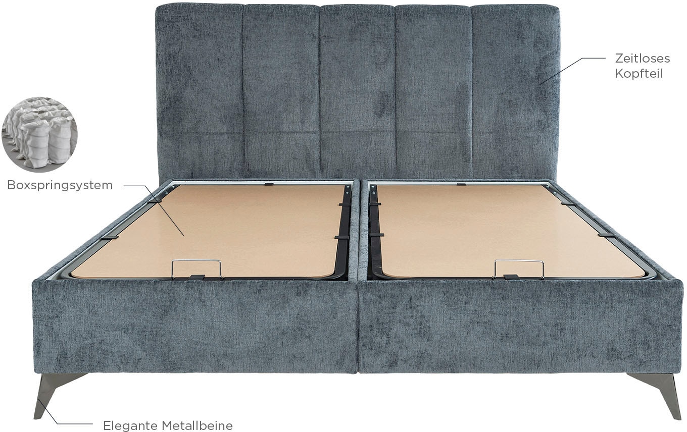 Home affaire Boxbett »Sorelle inkl. Bettkasten und Topper« erhältlich in den Breiten 160, 180 & 200 cm