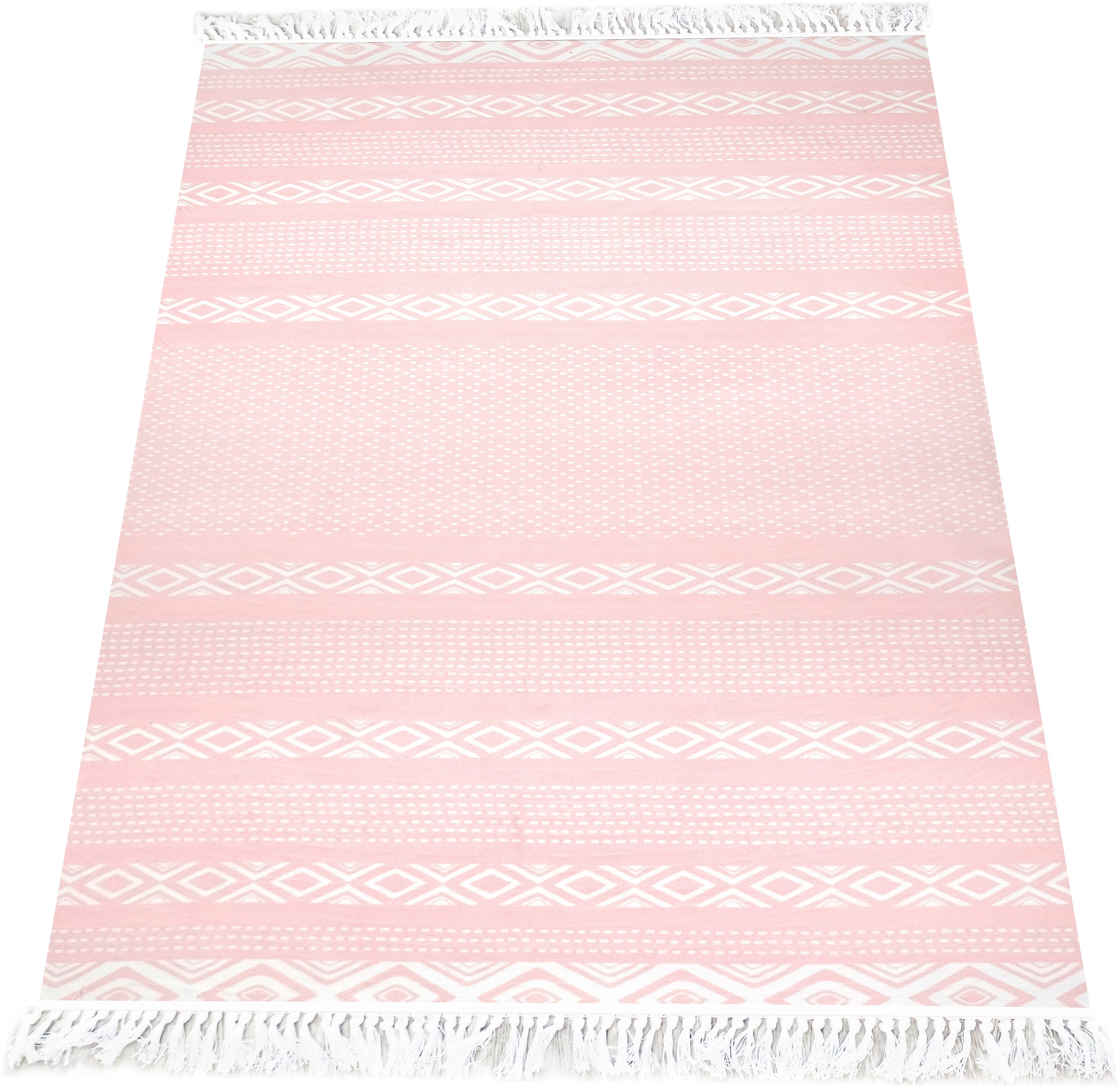 Image of Home affaire Teppich »Lina«, rechteckig, 3 mm Höhe, Druckteppich, mit Fransen, flacher Teppich, ideal im Schlafzimmer, Wohnzimmer, Kinderzimmer bei Ackermann Versand Schweiz