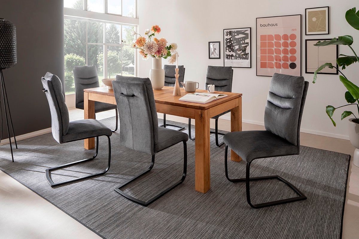 MCA furniture Esstisch »ETNA 4-Fuss Tisch« Einzelstück,  Massivholz,durchgehende Lamelle,Stollenfuss 10x10cm,Tischplatte 2,5cm