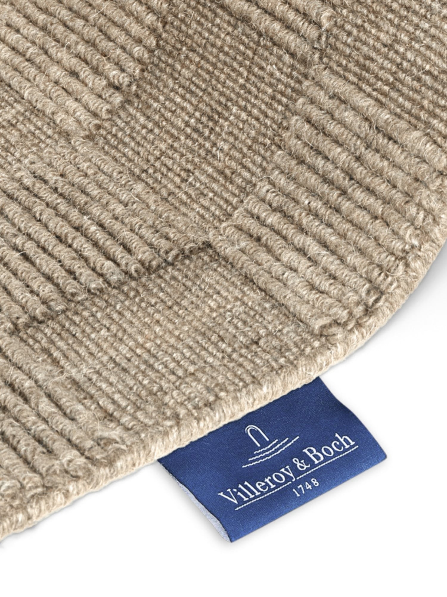 Villeroy & Boch Tapis en laine »Scala« Rectangulaire 10 mm Höhe Handgewebt, Wolle, Kariert, Natur, 3D-Struktur, Karo, Wohnzimmer