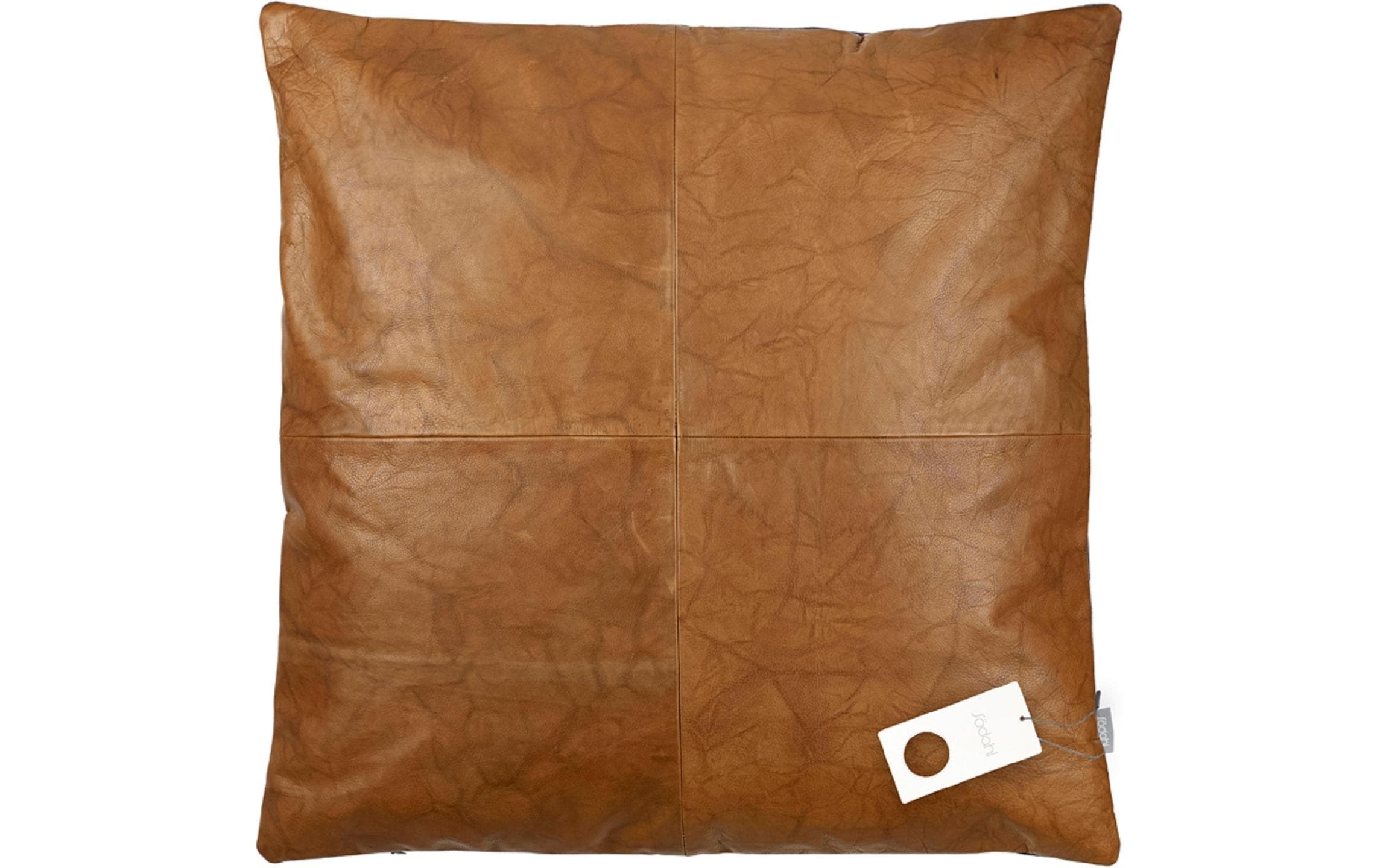 Södahl Dekokissen "Leder Lodge, 60 x 60 cm, Black / Tobacco"