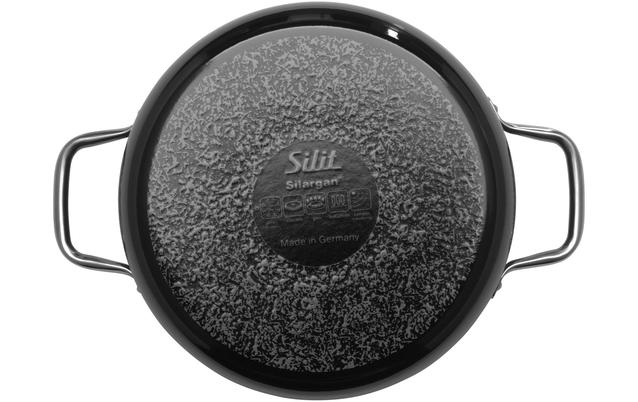Silit Bratentopf »Elegance Line 24 cm, Schwarz«, Keramik, (2 tlg.)