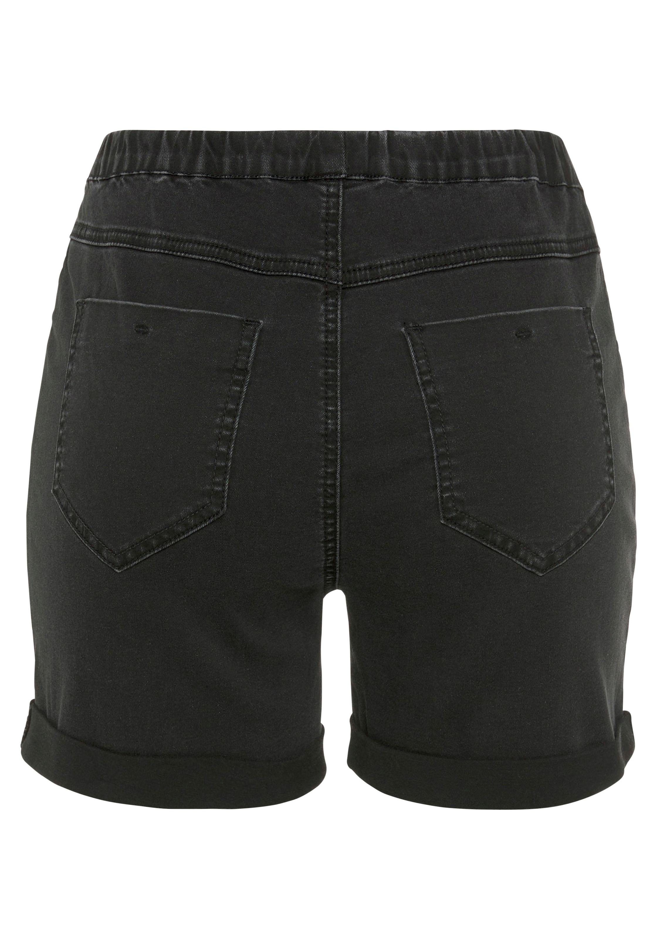 Buffalo Shorts, in elastischem Denim mit zwei Gesässtaschen