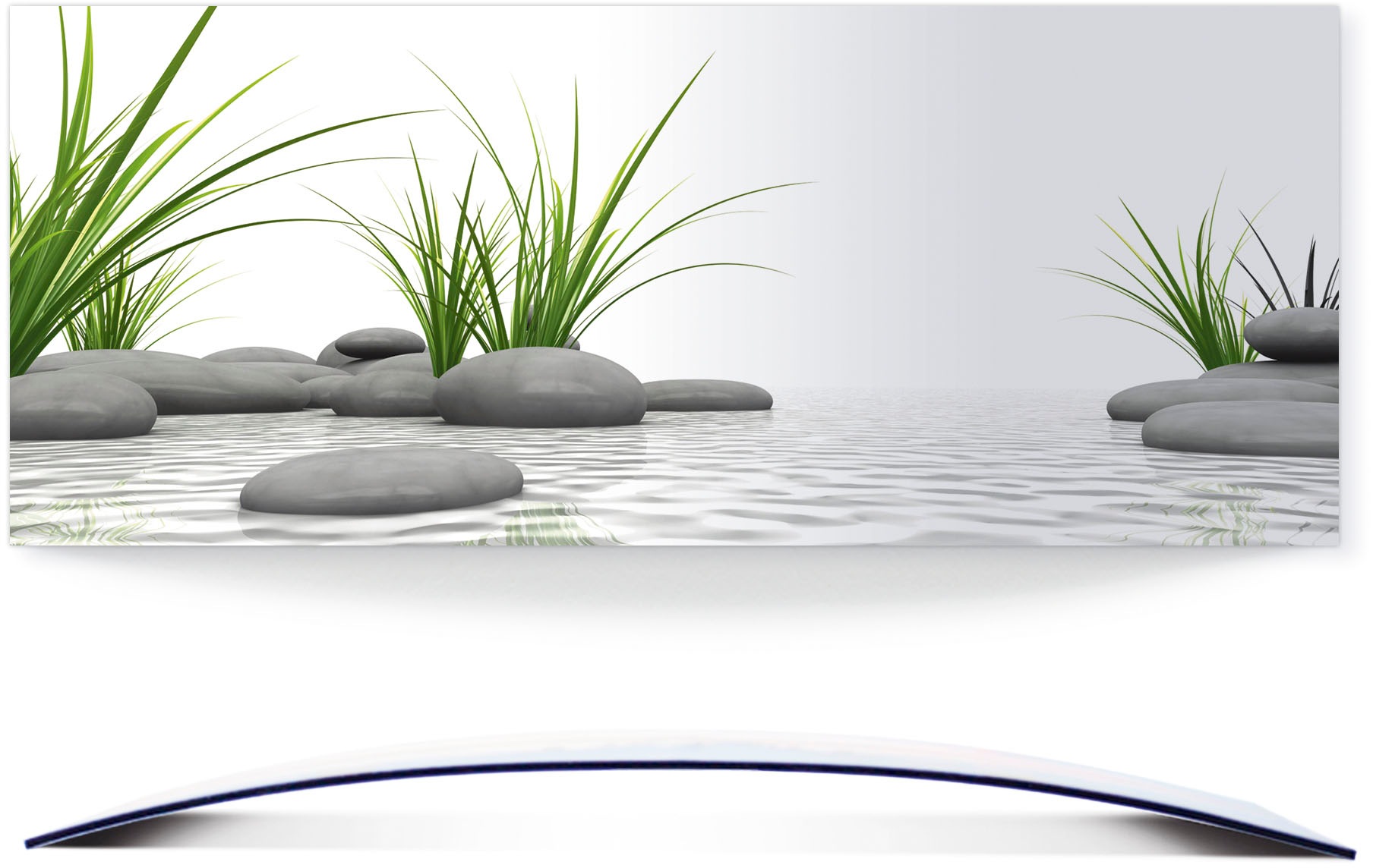 Image of Artland Wandbild »3 D Steine«, Zen, (1 St.), 3D Optik gebogen bei Ackermann Versand Schweiz