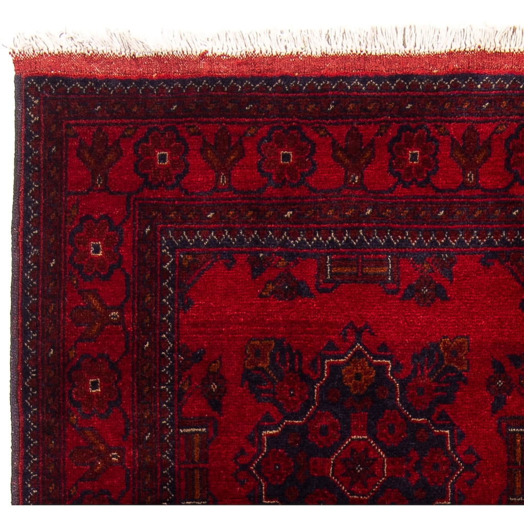 morgenland Orientteppich »Afghan - Kunduz - 219 x 126 cm - dunkelrot«, rechteckig